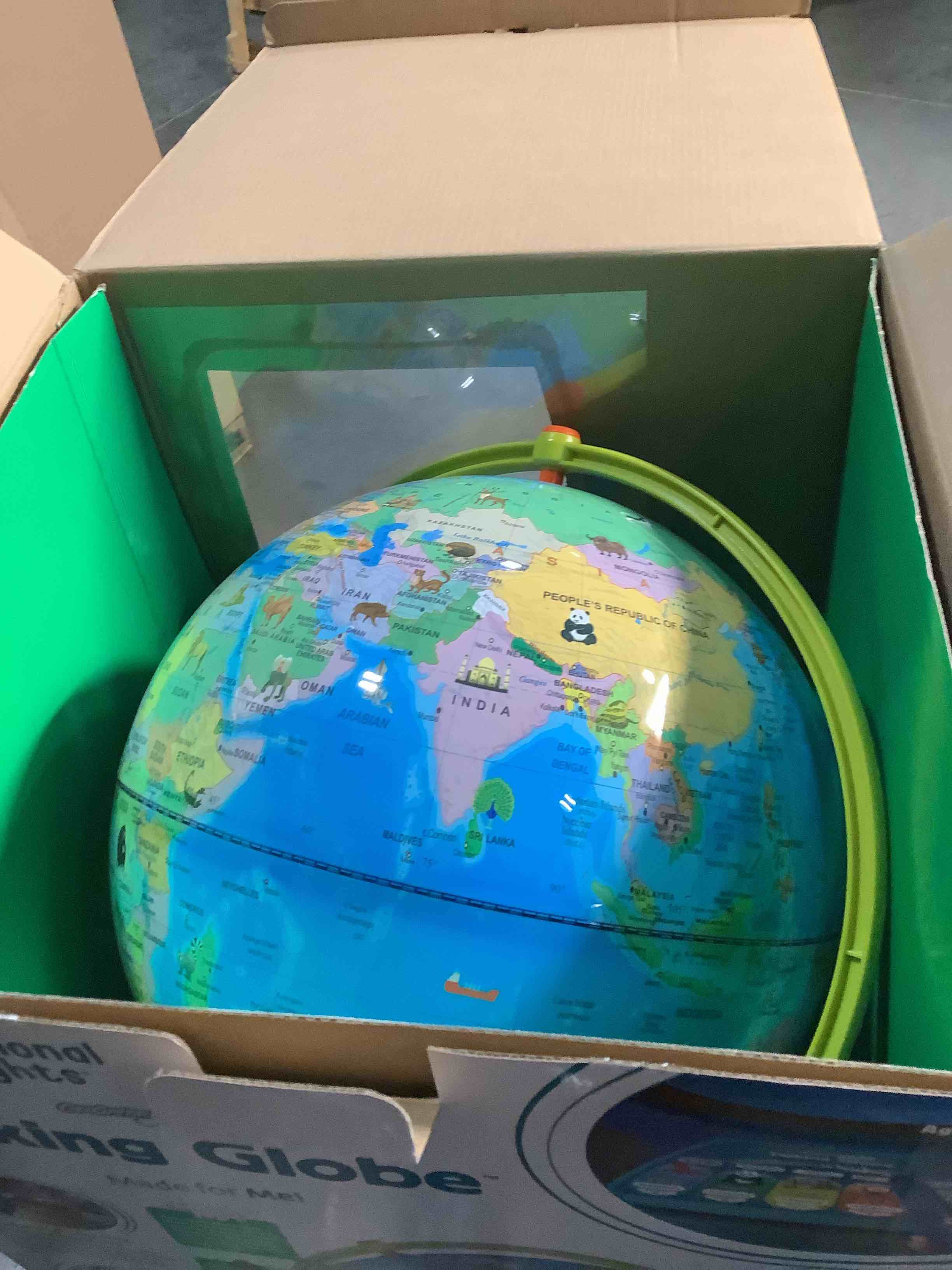 Condition photo showing Good Condition for Educational Insights GeoSafari Jr. Talking Globe Featuring Bindi Irwin - Interactive Globe for Children, World Map for Kids, Classroom Geography Resources & Gifts for Boys and Girls Ages 4+