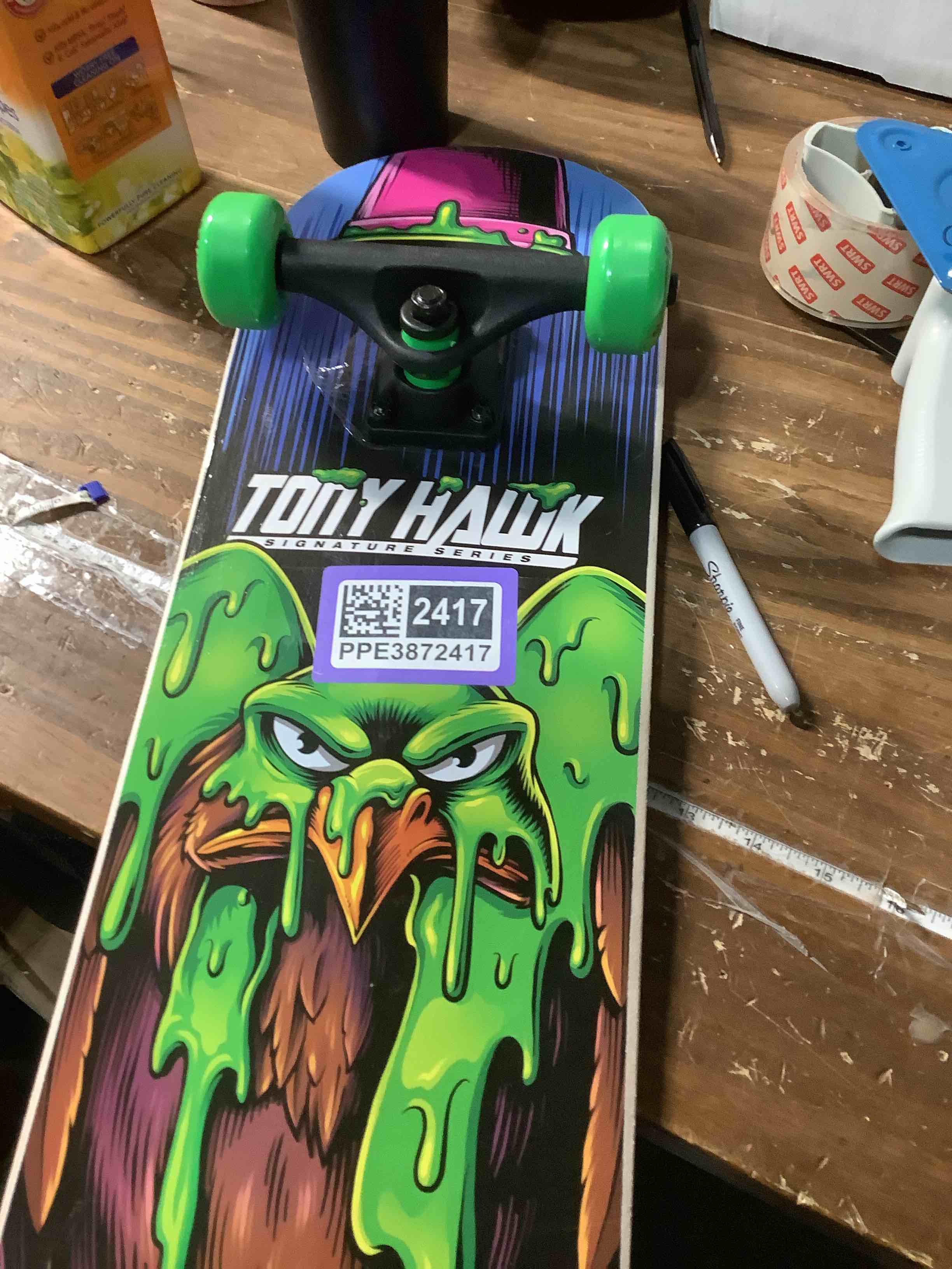 Condition photo showing Good Condition for Tony Hawk 31" Skateboard - Signature Series 1 Skateboard with Pro Trucks, Full Grip Tape, 9-Ply Maple Deck, Ideal for All Experience Levels