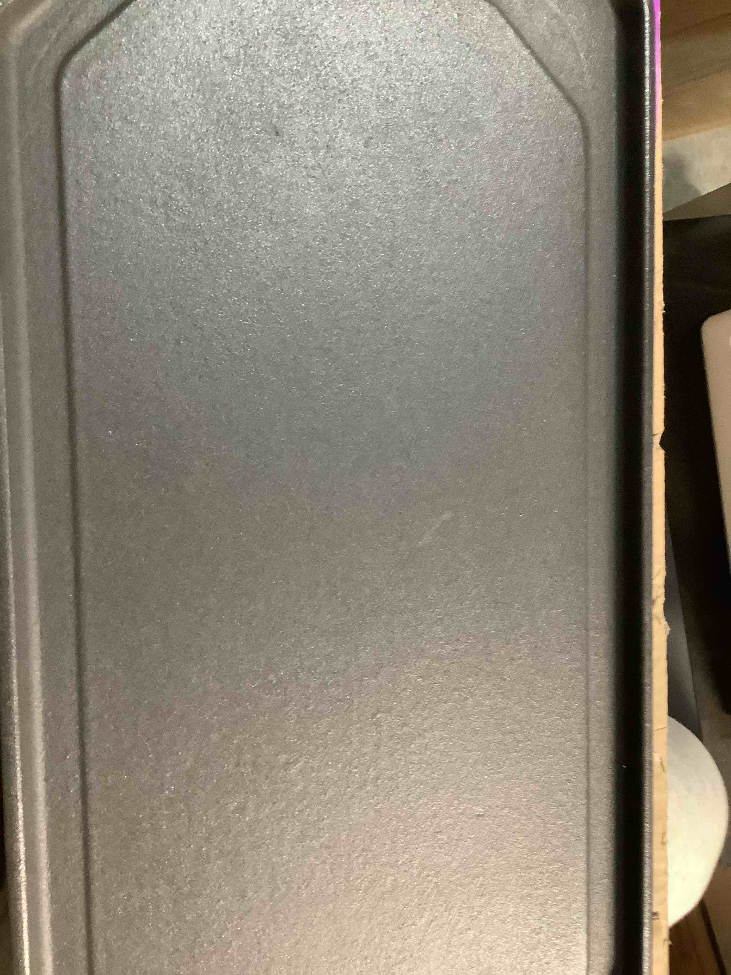 Condition photo showing Good Condition for 4396096RB Griddle Replacement for Whirlpool stove Parts Top Griddle Plate, W10297135 Cast Iron Griddle for Maytag, Kitchenaid, Jenn Air, Amana, Gourmet Gas Range Cooktop Parts Burner Griddle Pan 1 Pcs