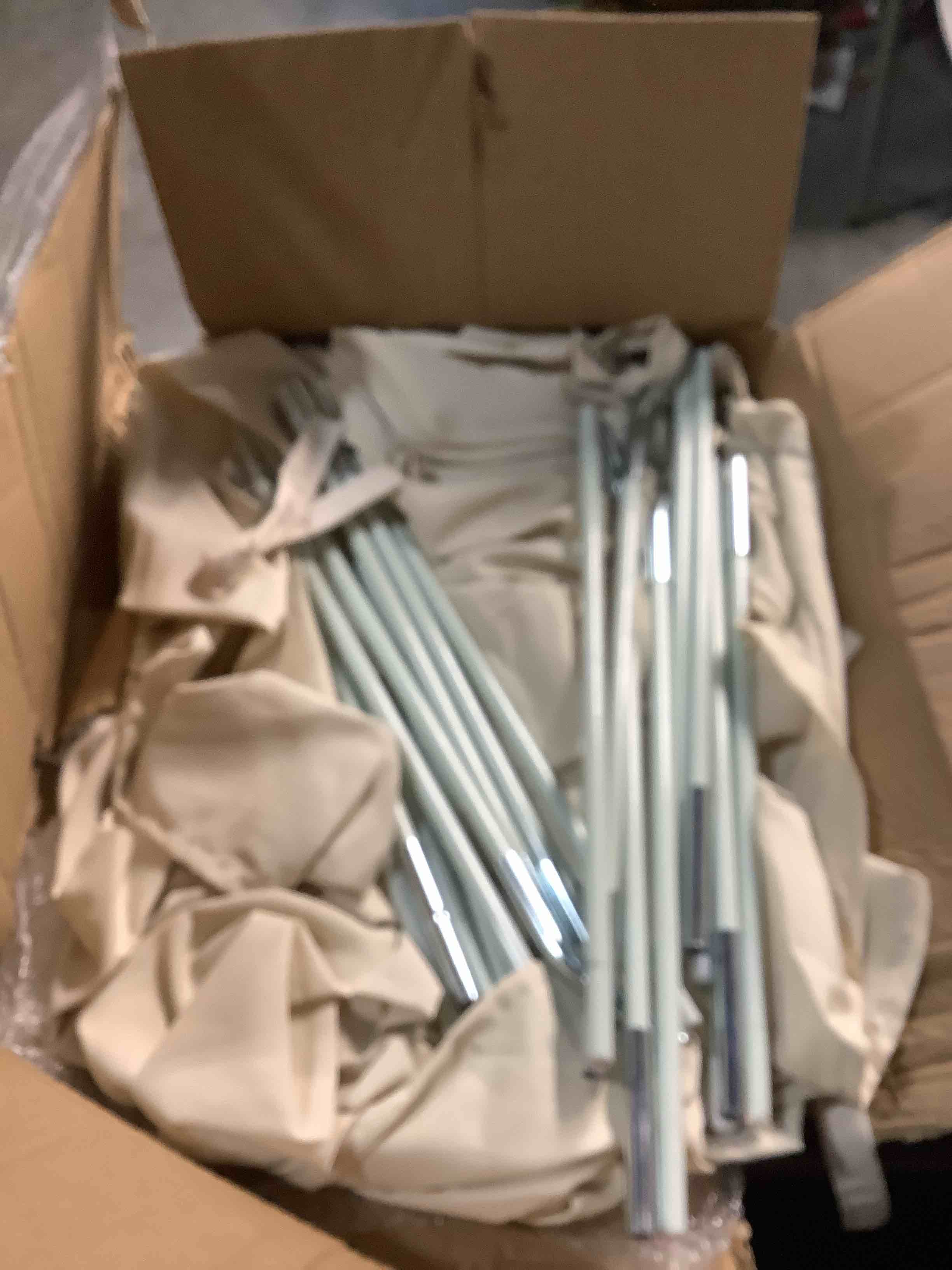 Condition photo showing As Is for Extra Large Toddler Bed Tent & Kids Play Tent Bed Tent with Flags & Star Lights, Portable & Foldable Teepee, Indoor Outdoor Dome Tent Playhouse, 51x39x51 in, Cream Cream M-Medium