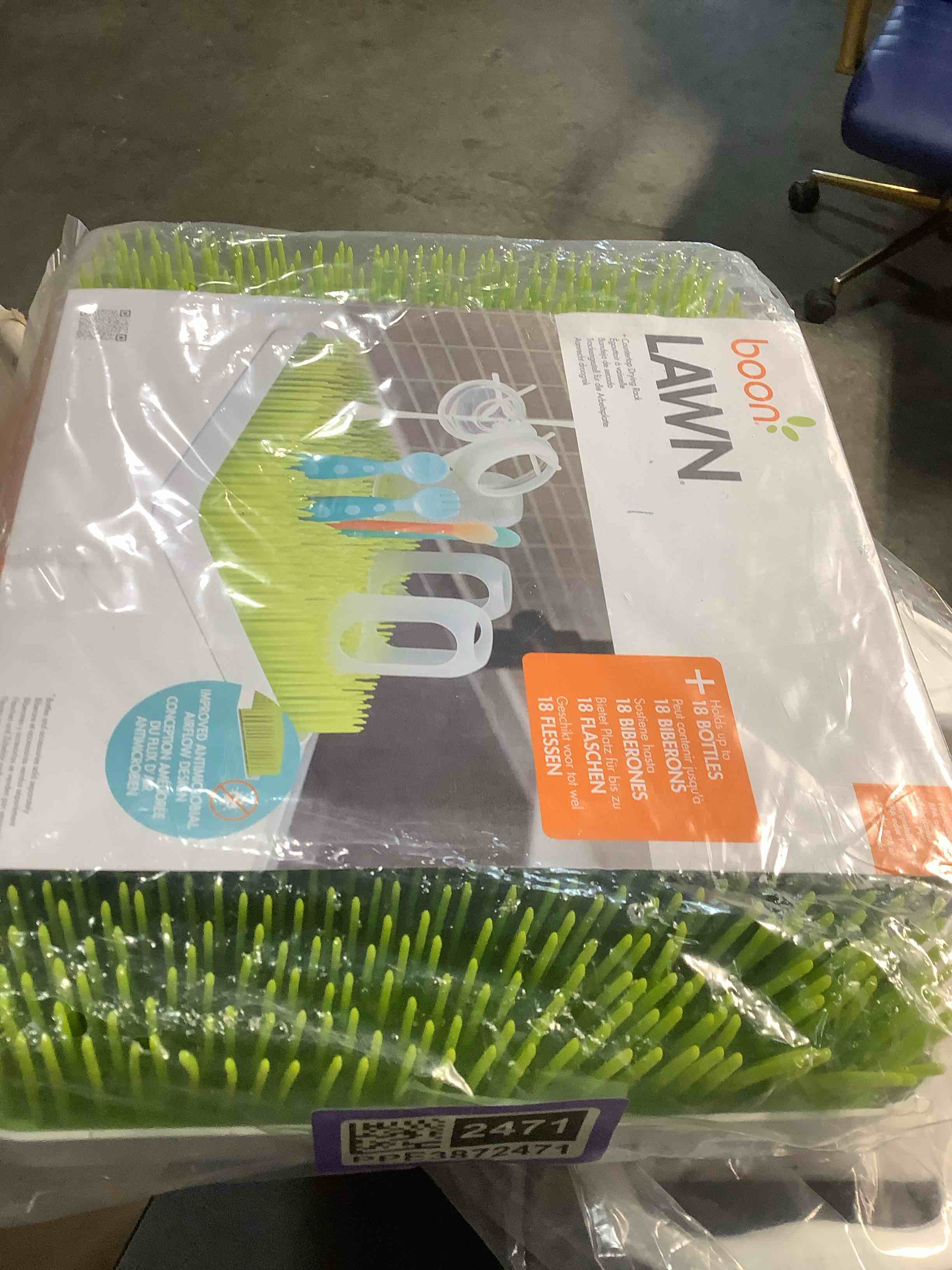 Condition photo showing Good Condition for Boon Lawn Countertop Baby Bottle Drying Rack with Antimicrobial Tray - Spring Green - Bottle Rack and Organizer - Baby Feeding Essentials - 13.5 x 11 x 2.5 - 1 Count