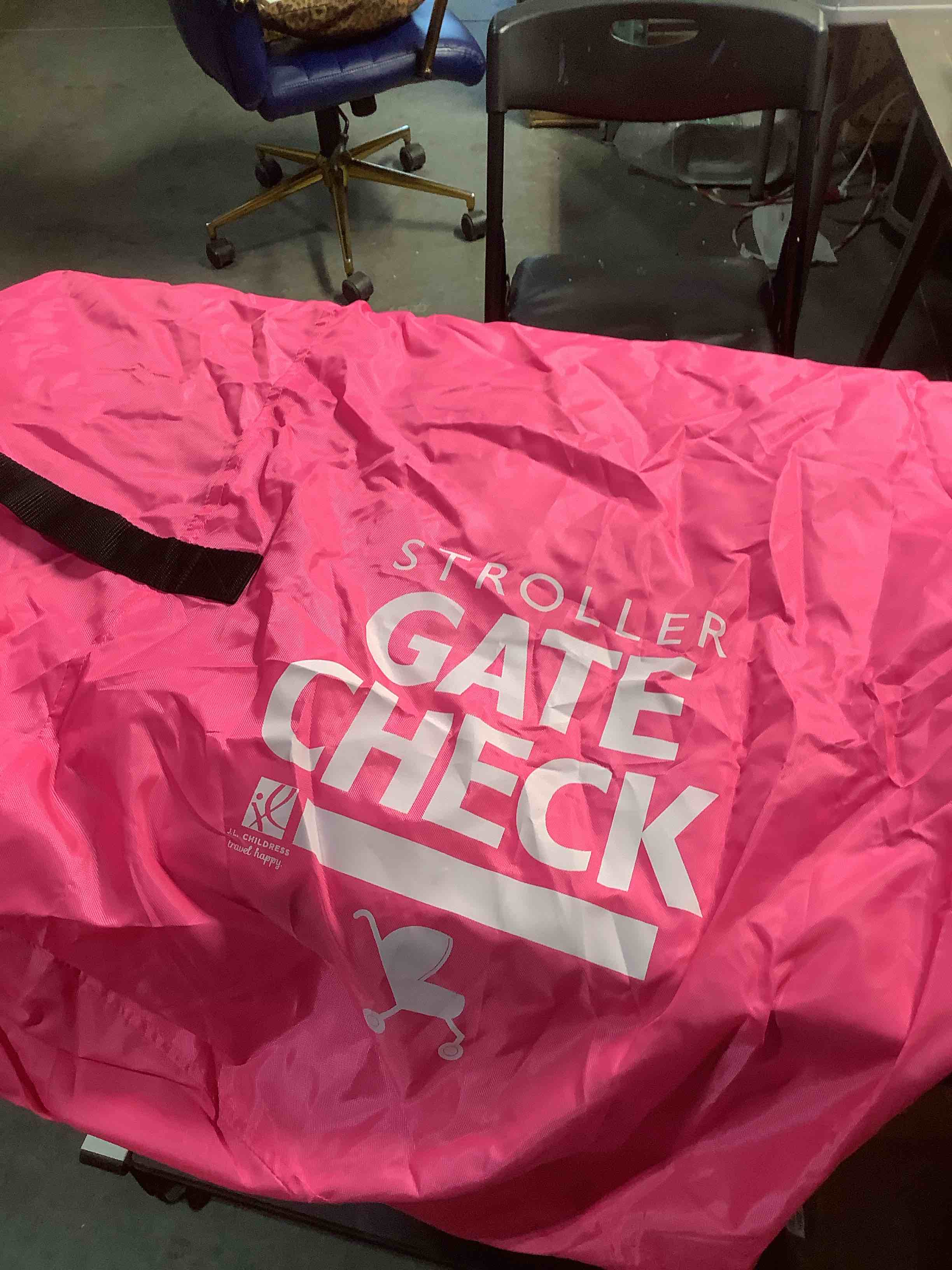 Condition photo showing Good Condition for J.L. Childress Gate Check Bag for Single & Some Double Strollers - Travel Bag for Airplane, Fits Most Standard Baby Strollers, Airport Accessories for Gate Check, Flying Essentials - Red Red One Size (Pack of 1)