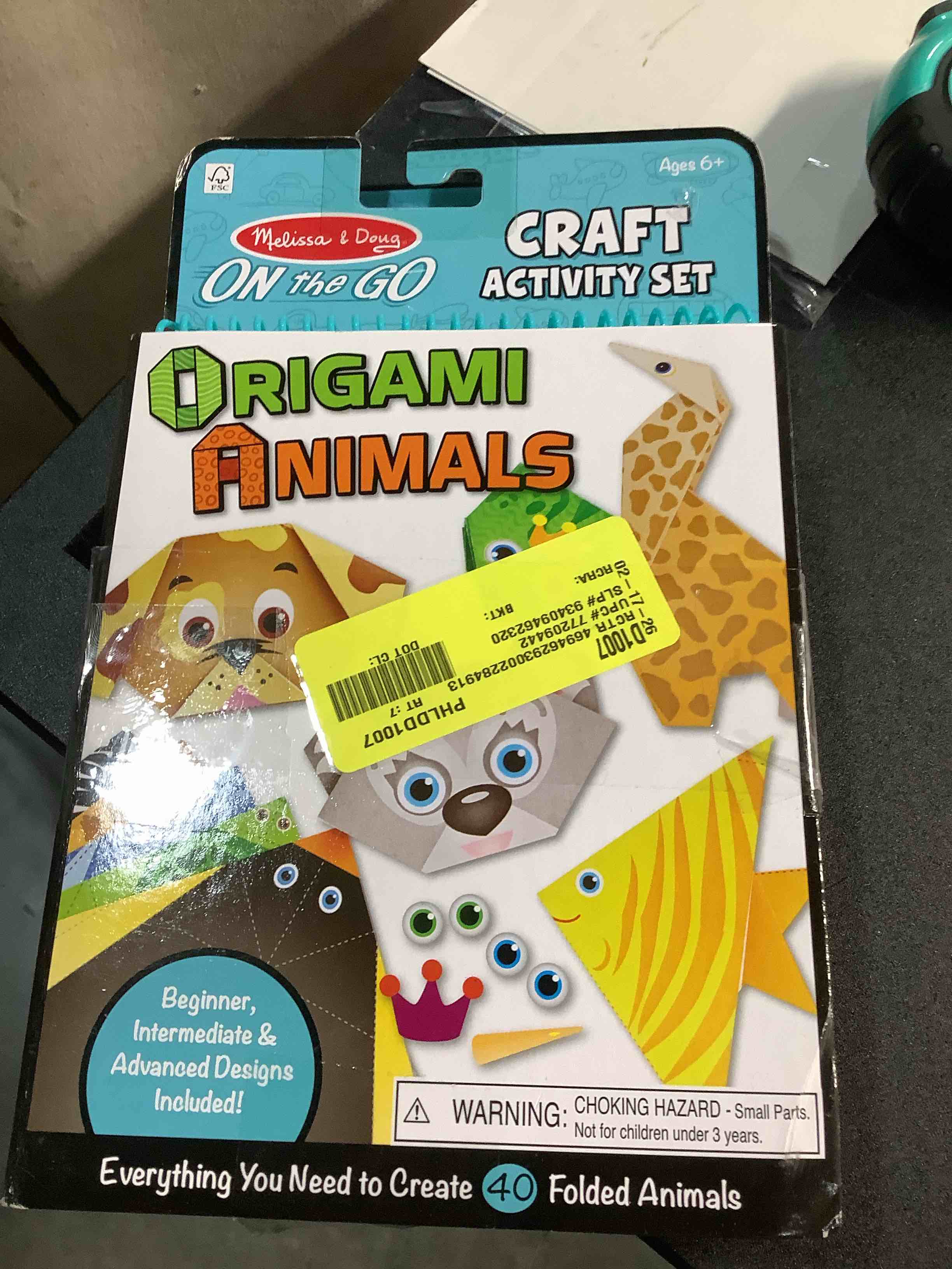 Condition photo showing New/Like New for 2 PACK Melissa & Doug On The Go Origami Animals Craft Activity Set - 38 Stickers, 40 Origami Papers