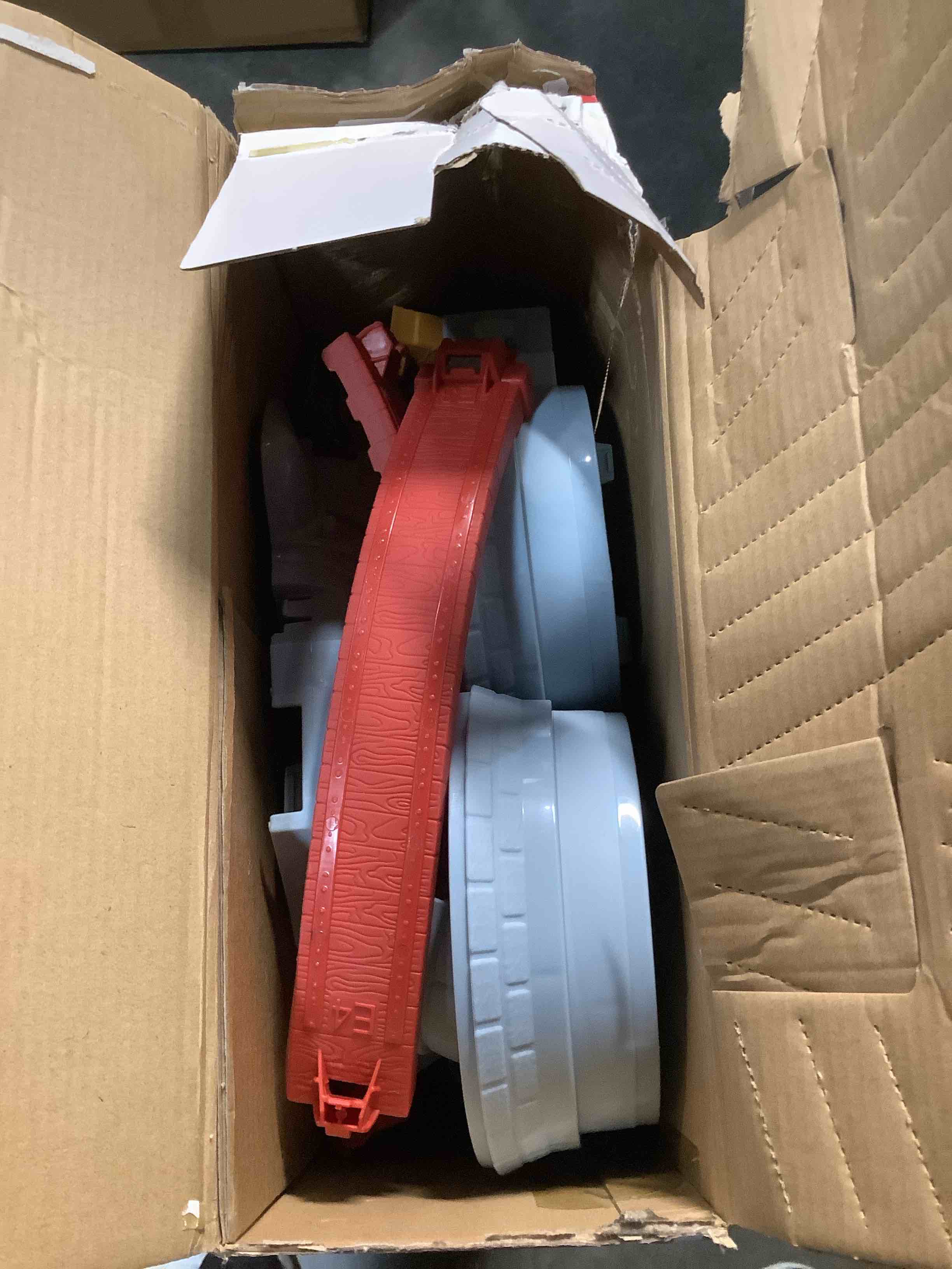 Condition photo showing As Is for Hot Wheels Mario Kart Bowser’s Castle Track Set with 1:64 Scale Die-Cast Kamek Toy Vehicle and Storage