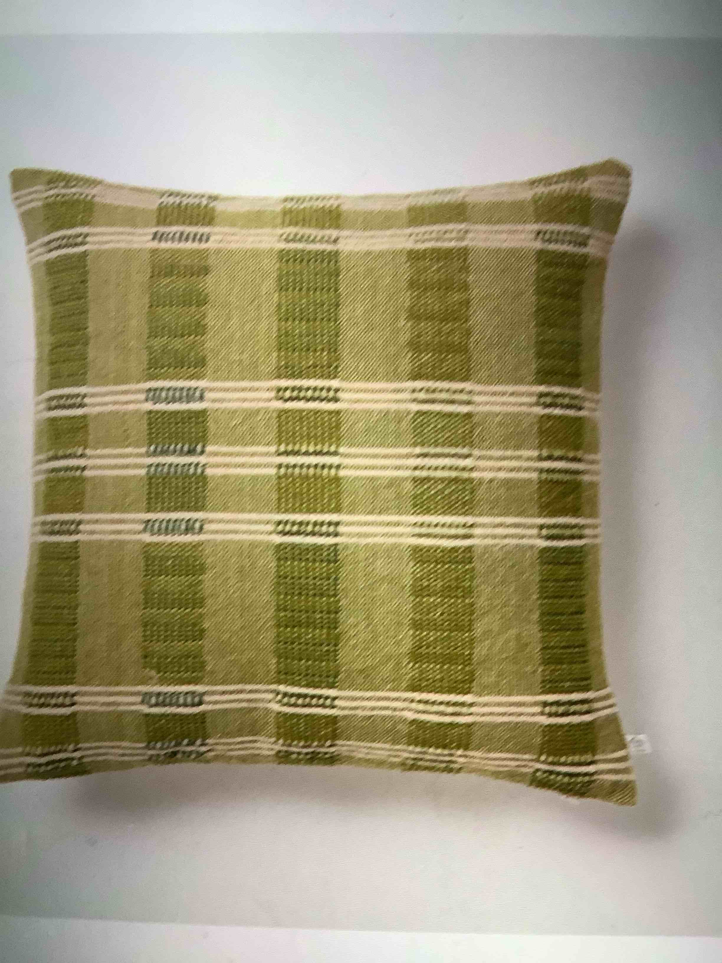 18” x 18” stripe square toss pillow green/tan hearth & hand with magnolia 
