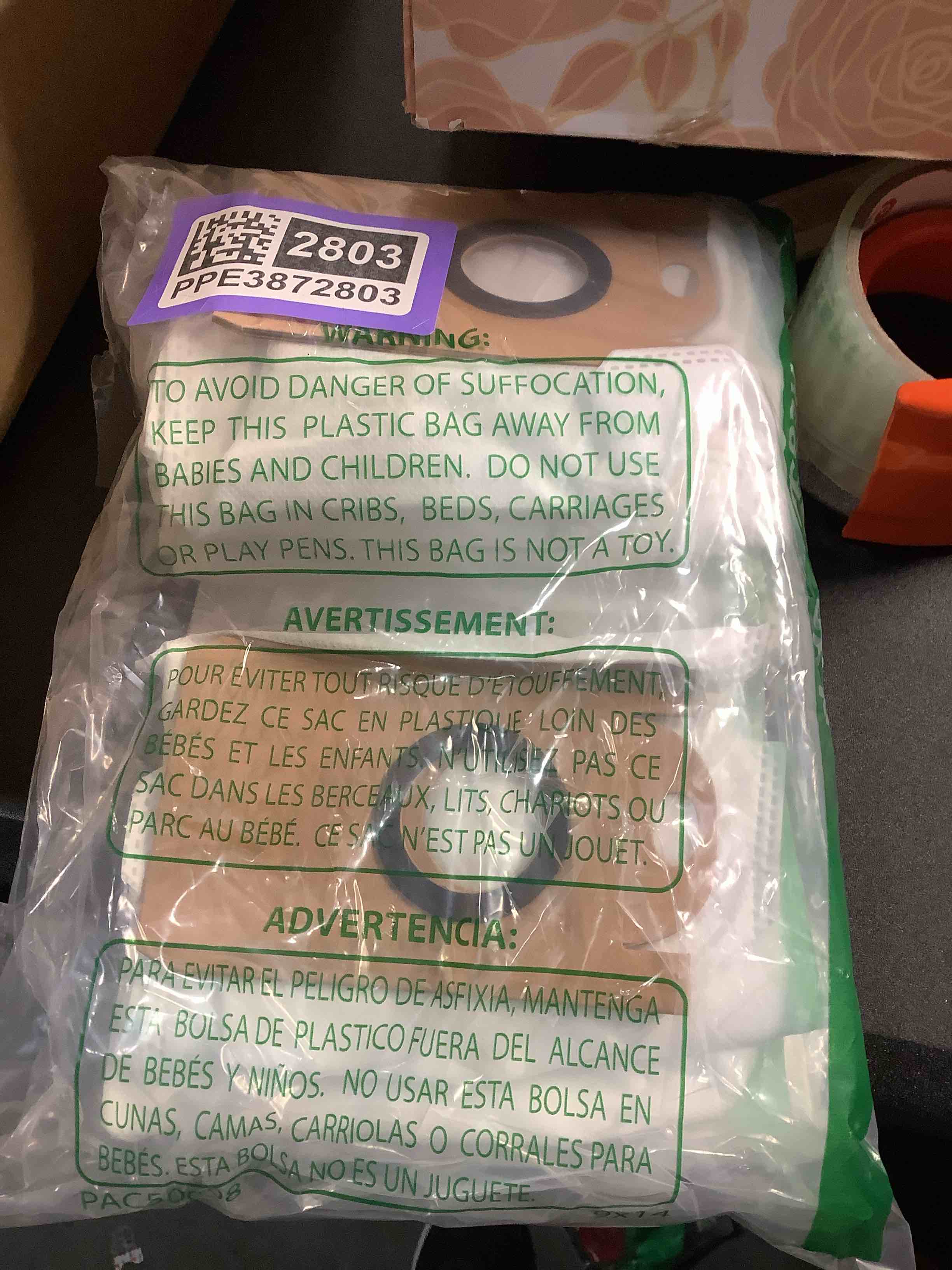 Condition photo showing Good Condition for Dust Bags Replacement For Honiture Q6 / Q6 Pro / Q6 SE/Airzeen Q6 SE: 9 Pack Durable and Efficient Dust Bags for Pet Hair, Dirt, and Debris on All Floor Surfaces