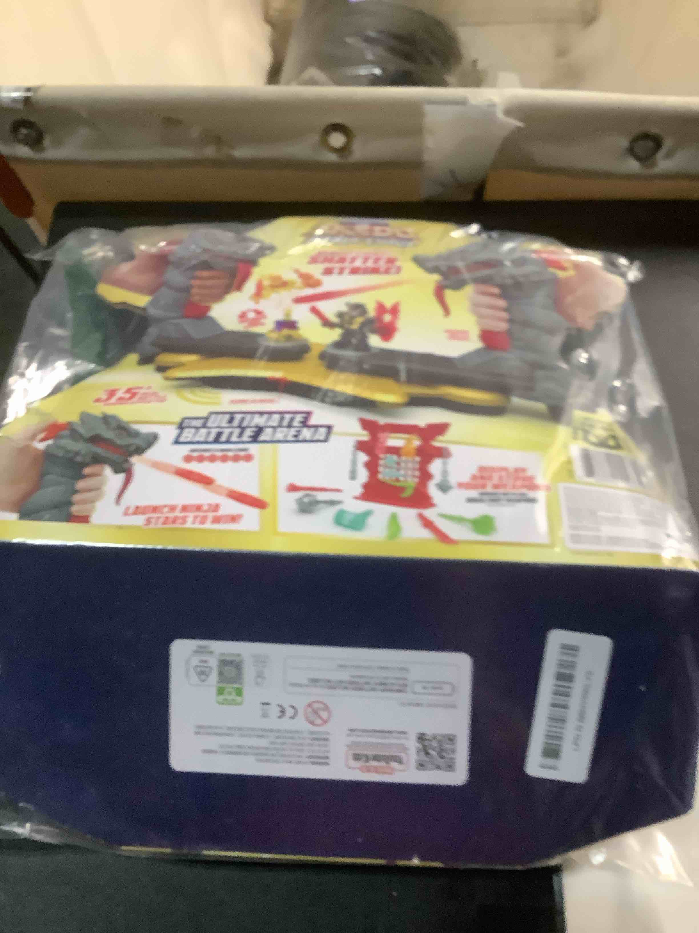 Condition photo showing As Is for Legends of Akedo Ninja Fury Ninja Star Battle Arena - New Ninja Star Shooter Controllers, Over 35 Sound Effects, Includes 2 Exclusive Warriors, Weapons Rack & Additional Weapons & 6 Ninja Star Discs