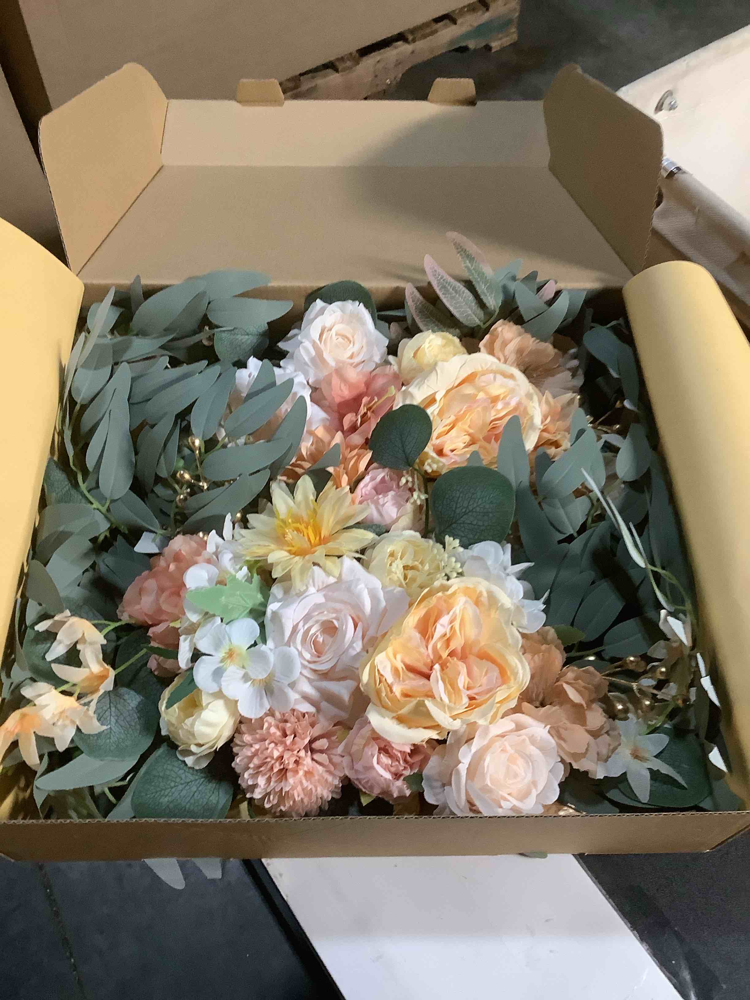 Condition photo showing Good Condition for Artificial Wedding Arch Flowers Kit(Pack of 2) for Wedding Arch, Bridal Shower, Ceremony and Reception Backdrop Decoration (Coral Pink)