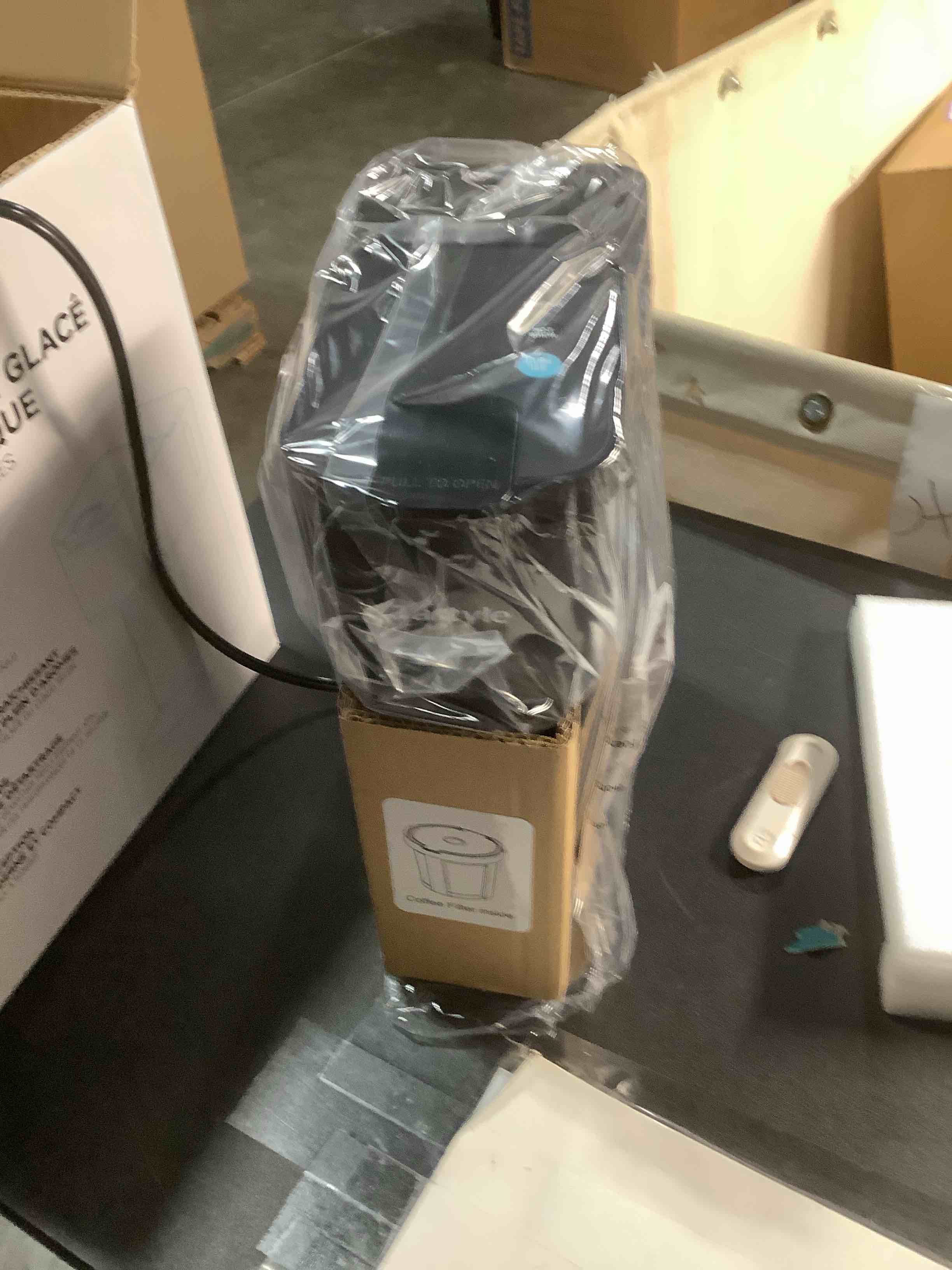 Condition photo showing Good Condition for Mini Hot and Iced Coffee Maker Single Serve, for K Cup and Ground, 6 to 14 Oz Brew Sizes, with Recipe Book, for Home, Travel, RV, Office and Dorm, Classic Black (2.0 Version)