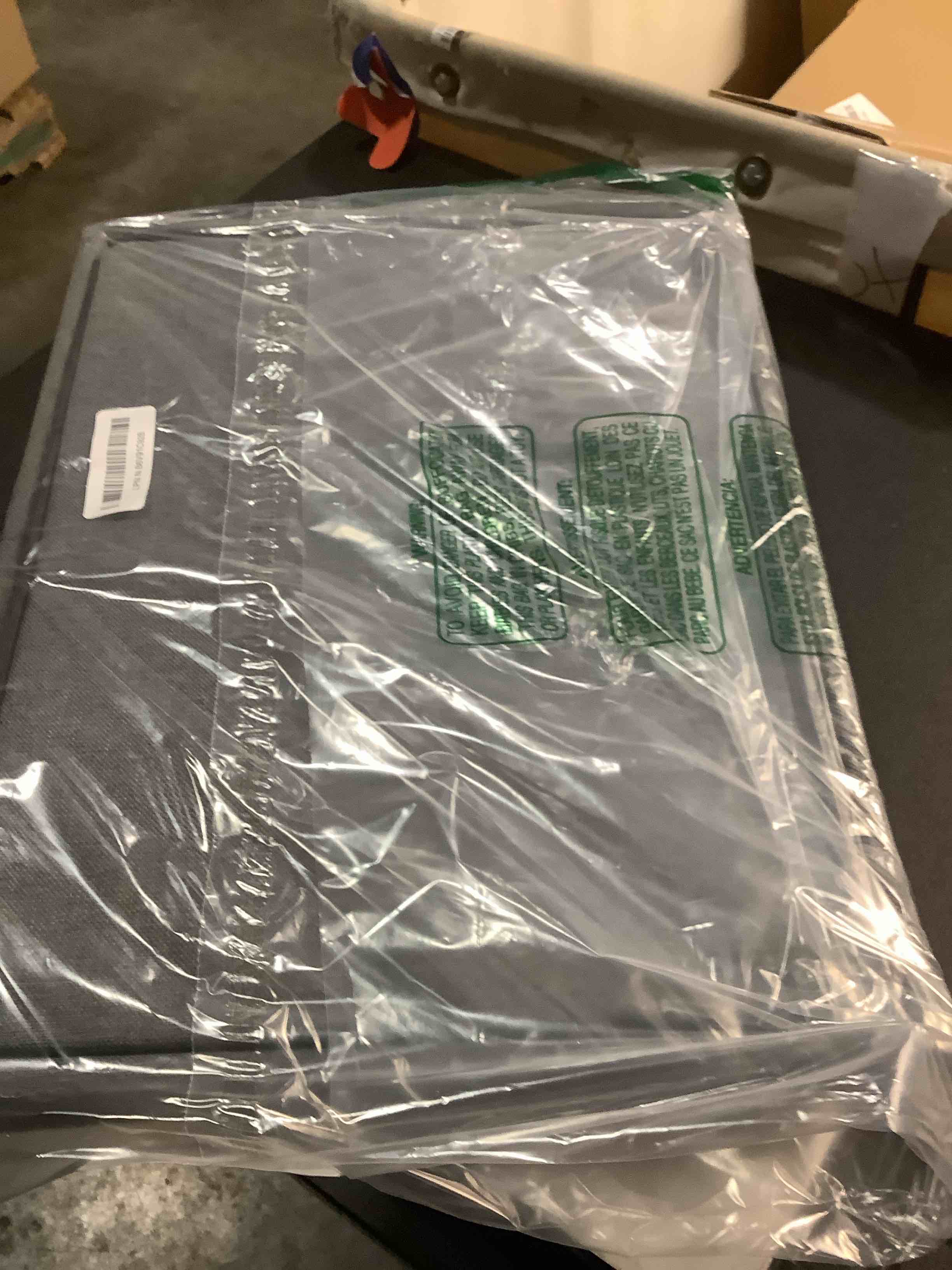 Condition photo showing Good Condition for ALASDO Storage Ottoman Footrest Stool Small Ottoman with Storage Foldable Ottomans Foot Rest Footstool Bench for Living Room 17x13x13inches Grey 13"D x 17"W x 13"H Grey