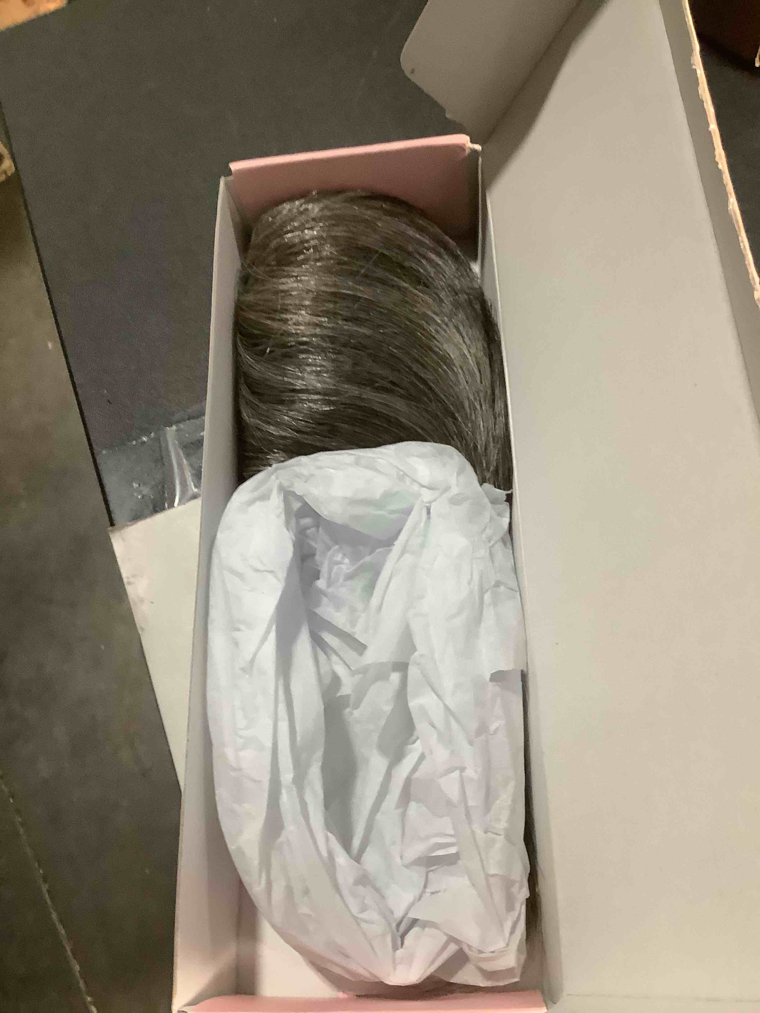 Condition photo showing Good Condition for SEIKEA Hair Toppers for Women Real Human Hair, 10" Fluffy Natural Realistic 7x11CM Base Clip in Bangs with Wispy Bangs Hand-Tied Invisible Hairpieces for Thinning Hair Dark Gray