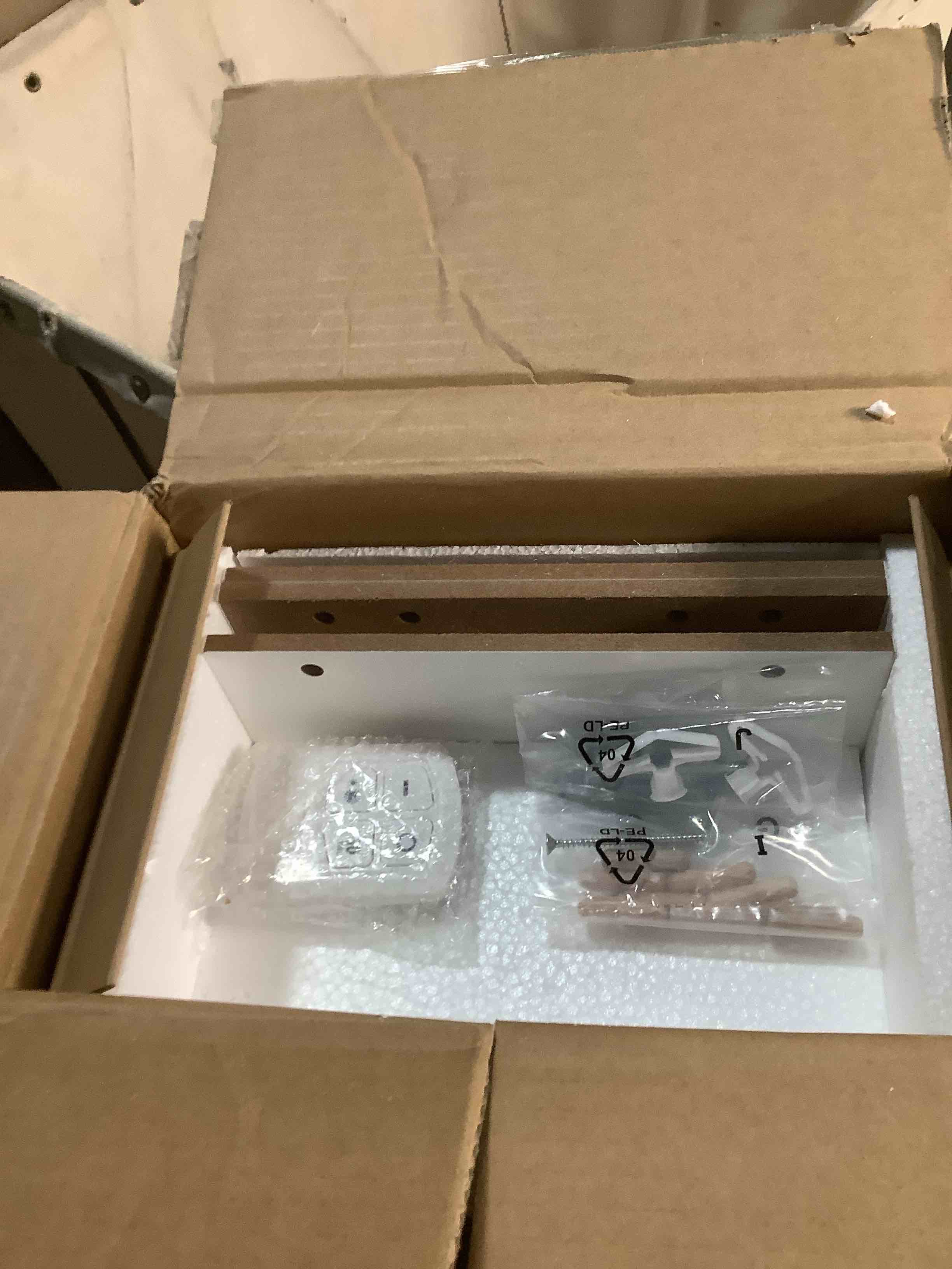 Condition photo showing Good Condition for Versatile 4 Tier Wall Shelf Unit,White Lack Wall Shelf,Display Floating Shelf with LED Remote Control Light 4 Tier White