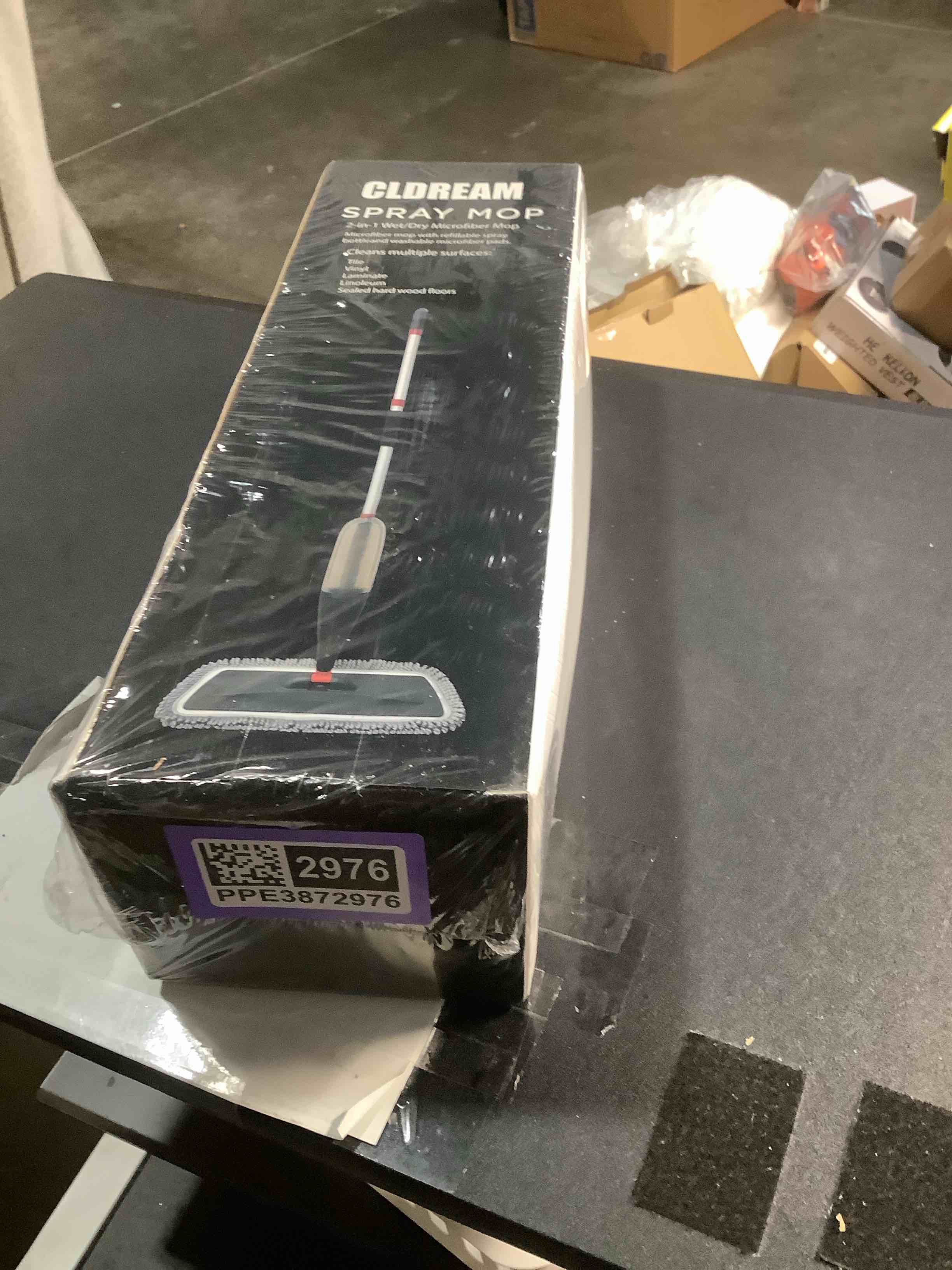 Condition photo showing New/Like New for Spray Mop for Floor Cleaning with Washable Pads, Microfiber Wet Mops with 800 ml Refillable Bottle,Reusable Dust Mops with Sprayer for Hardwood Laminate Vinyl Tile Cleaning Gray 800ml