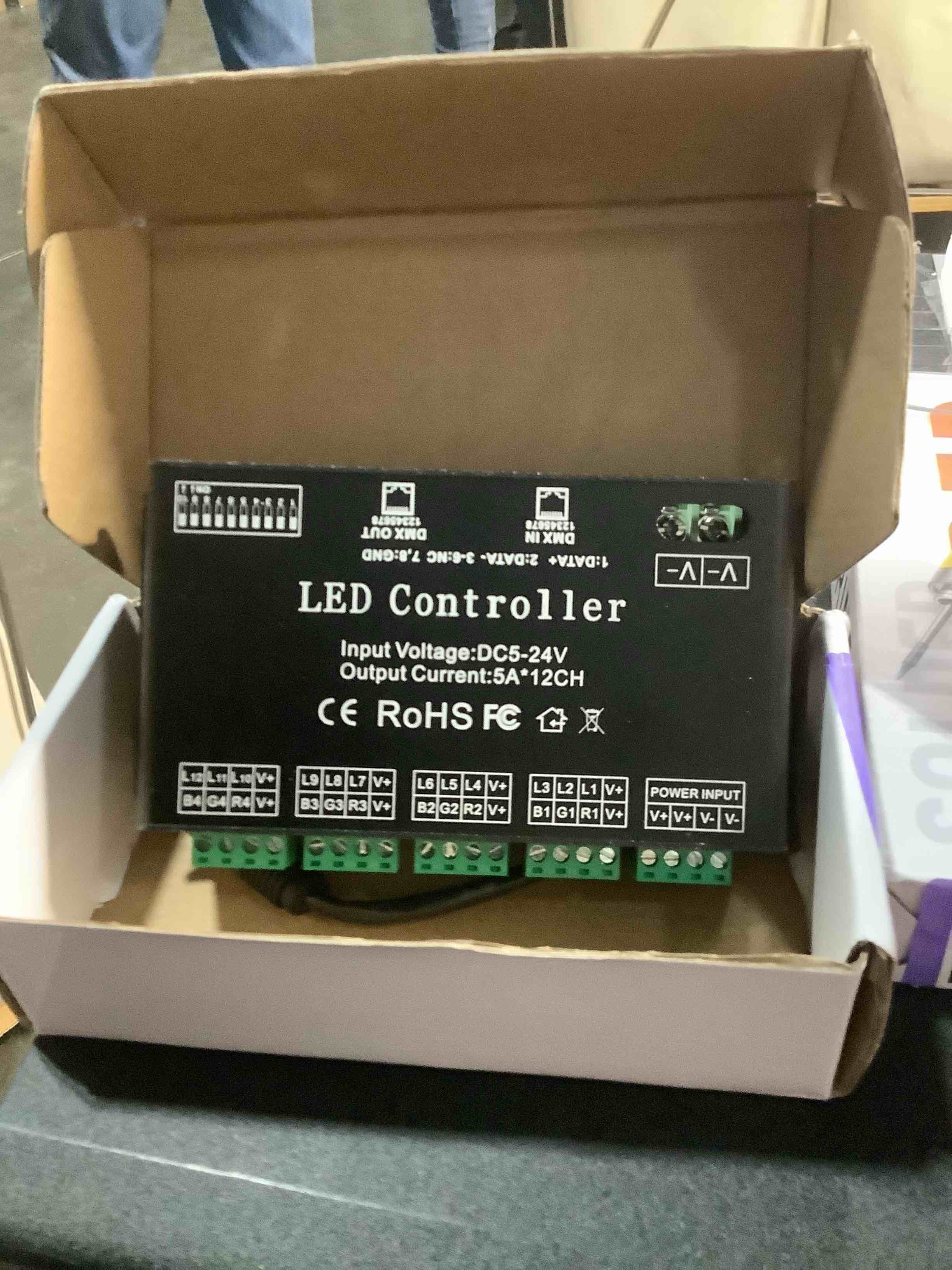 Condition photo showing Good Condition for GIDERWEL 12 Channel DMX Decoder RGB Controller 60A PWM DMX512 Dimmer Driver for RGB Light Strip and LED Module Light DC12V-24V RGB 12 Channel DMX Decoder