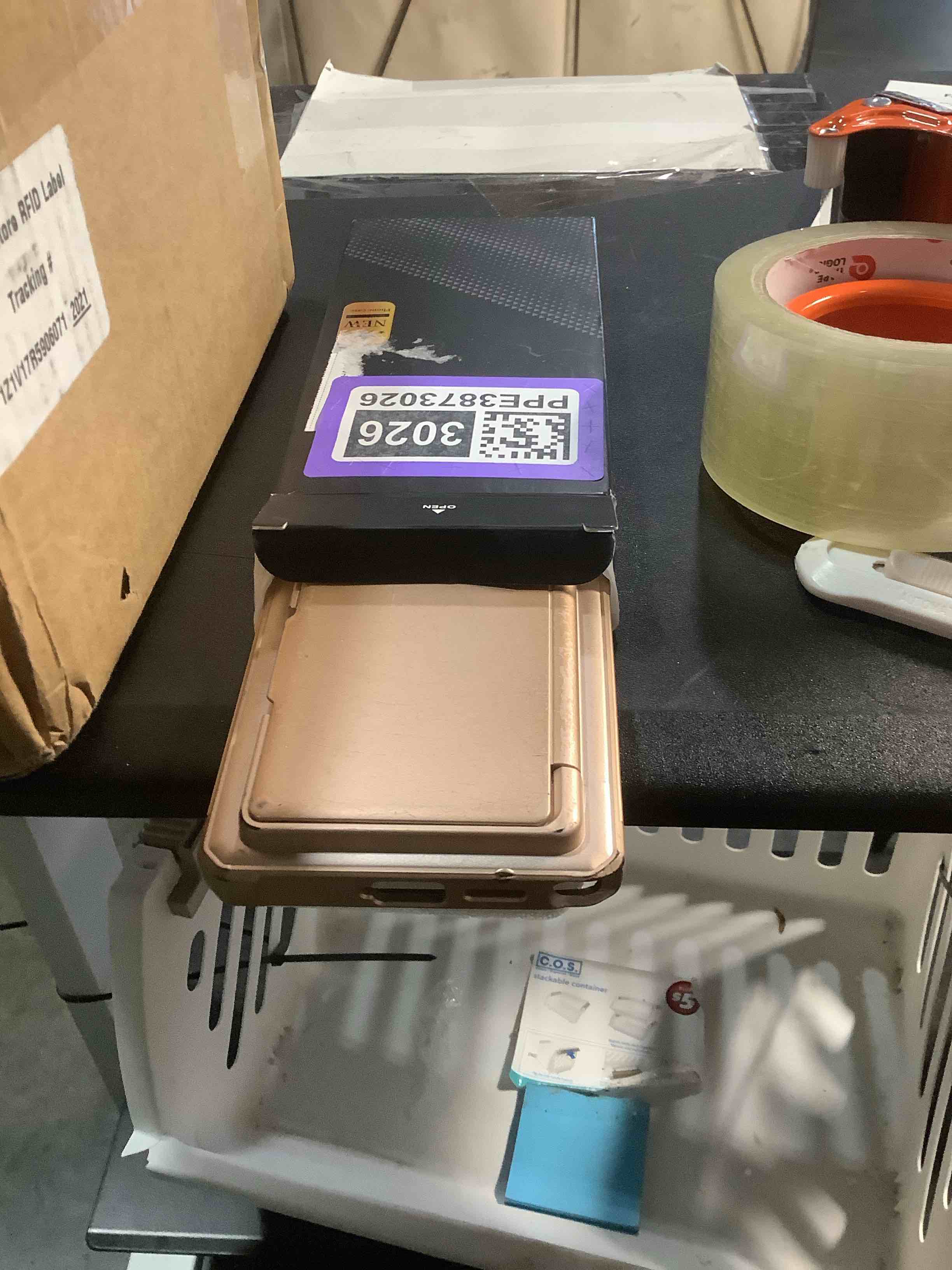 Condition photo showing Good Condition for COLOR IS ROSE GOLDISH SSLOTSCASE for Samsung Galaxy S25 Ultra Case with Card Holder & Lens Cover & Hidden Kickstand, Silicone Edge Durable Protective Wallet Phone Case Cover for Galaxy S25 Ultra 6.9'', Dark Purple Purple S25 Ultra