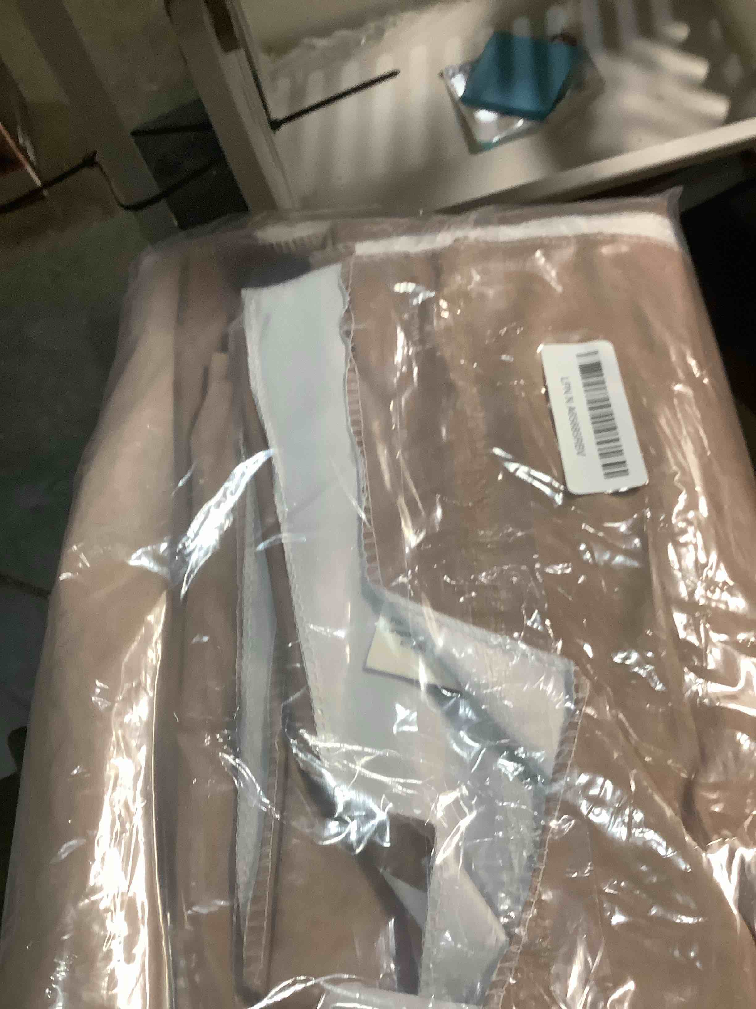 Condition photo showing Good Condition for Abstract Professional Photography Backdrop for Portrait Photo Props Booth Background Photoshoot Studio with Polyester Fabric Roller Pocket on Top (8x10ft,Light Beige,No Stand) 8'x10' Beige