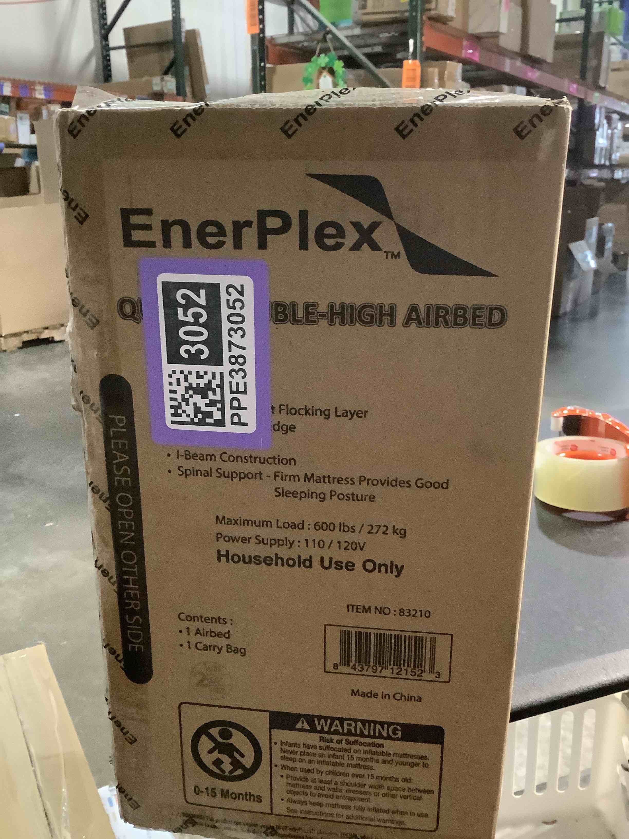 Condition photo showing New/Like New for EnerPlex Air Mattress with Built in Pump - Self-Inflating Blow Up Mattress with Neck Support - Inflatable Air Bed for Portable Travel & Home Use 15" Queen Size