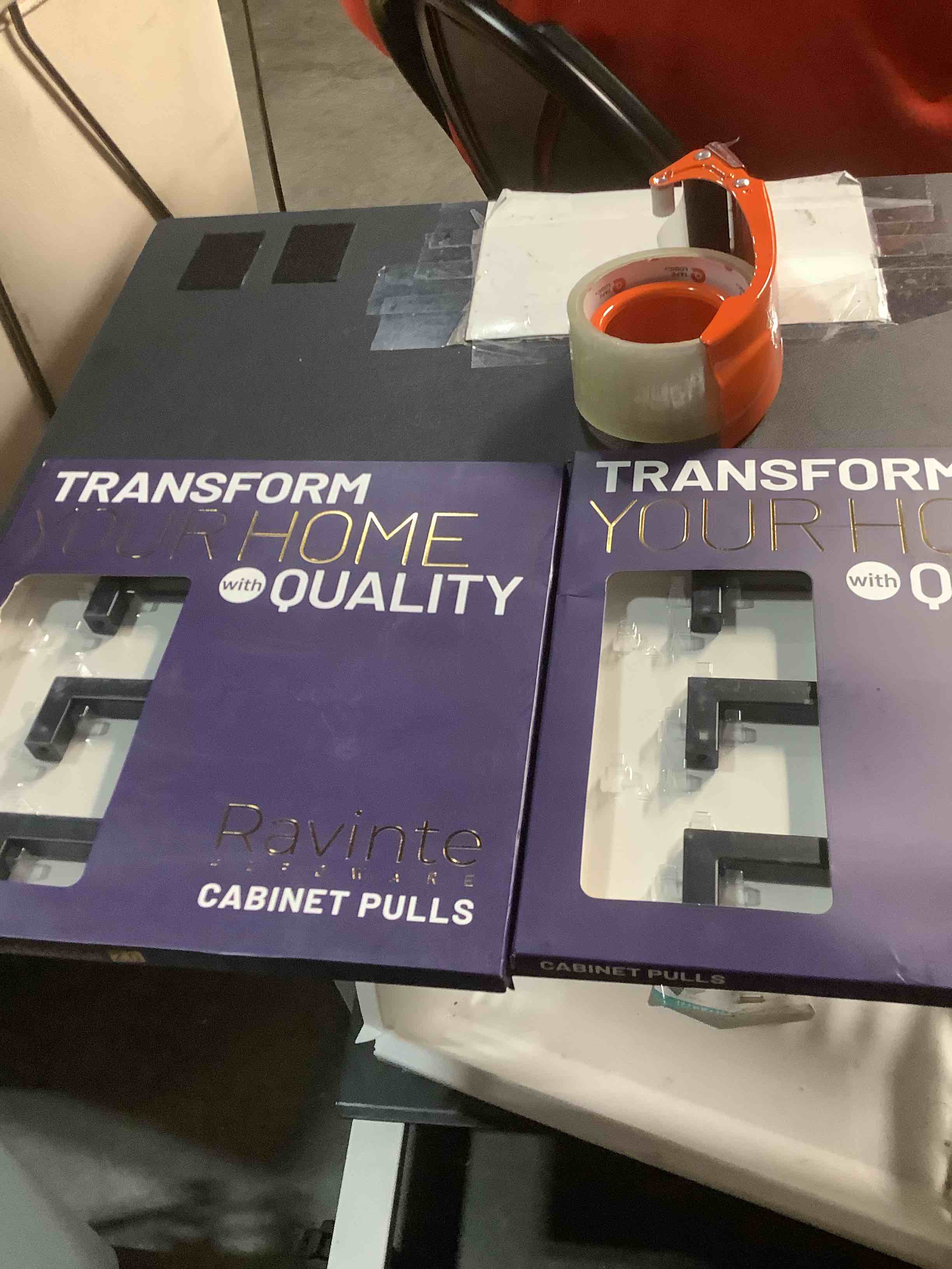 Condition photo showing Good Condition for SET OF 2 Ravinte 3 Pack 5 Inch Square Cabinet Handles - Matte Black Drawer Pulls for Kitchen, Cupboard, Cabinet Hardware 3 5-1/2 Inch (5 Inch Hole Center)