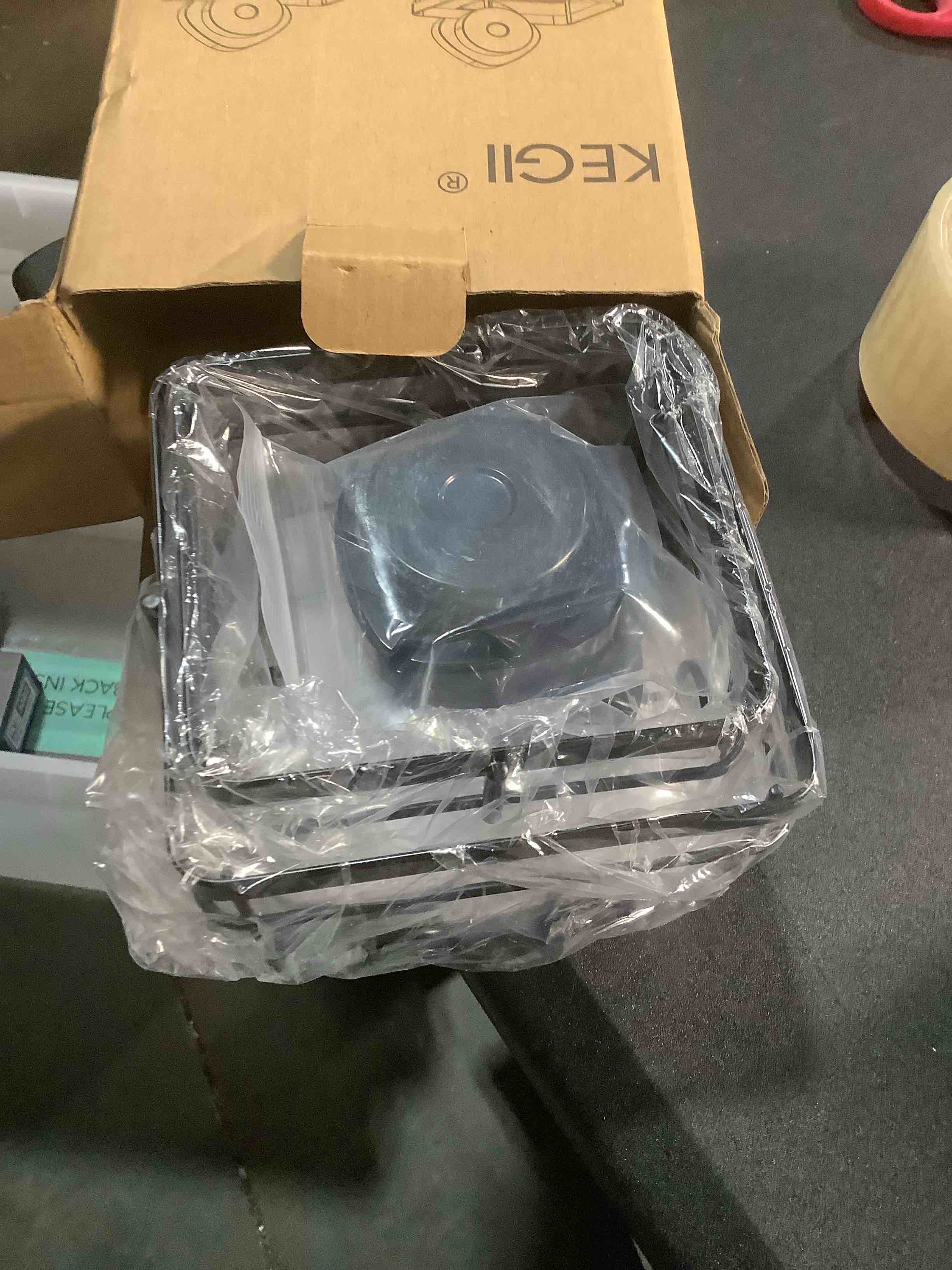 Condition photo showing Good Condition for KEGII Suction Cup Shower Caddy 4 Pack, Universal Fit for All Showerheads, No Drill Bathroom Organizer with 36 Hooks & Razor Holder, Removable and Waterproof, Black Suction Orgainer?Black?