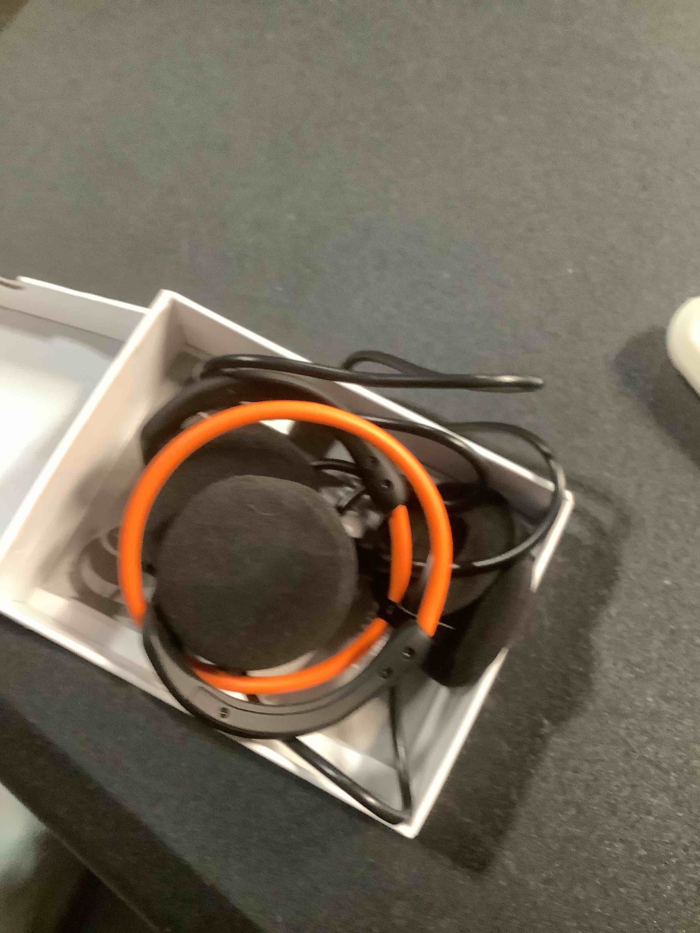 Condition photo showing Good Condition for Small Bluetooth Headphones Wrap Around Head - Sports Wireless Headset with Built in Microphone and Crystal-Clear Sound, Foldable and Carried in The Purse, and 12-Hour Battery Life (Orange)