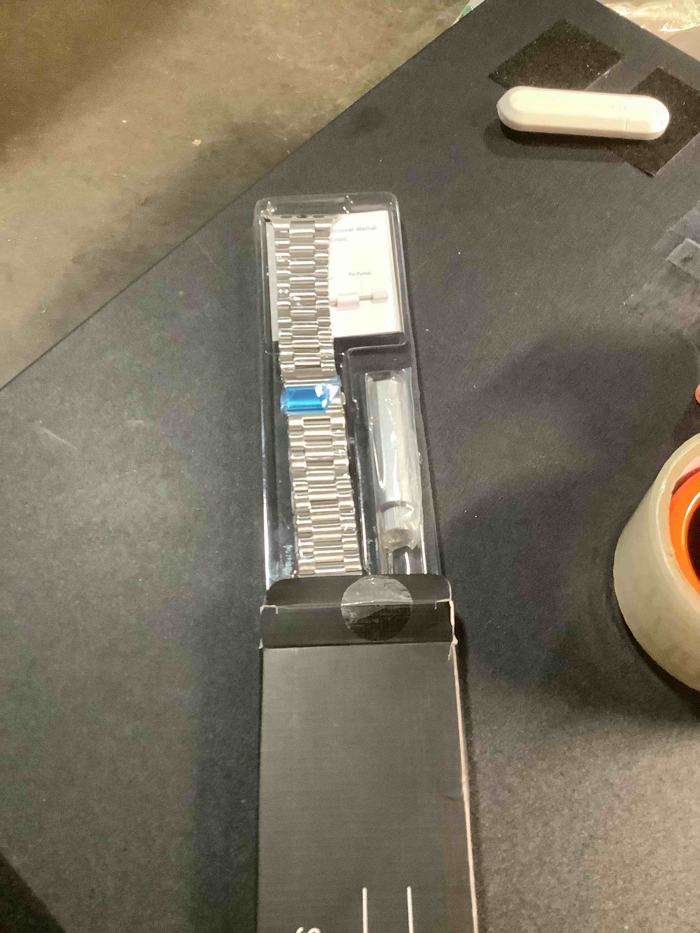 Condition photo showing Good Condition for iiteeology Compatible with Apple Watch Bands 44mm Series 6 5 4 Se, Upgraded Stainless Steel Band with iWatch Screen Protector Case for Men Women Silver/Silver Silver/Silver 44mm Series 6/5/4/SE