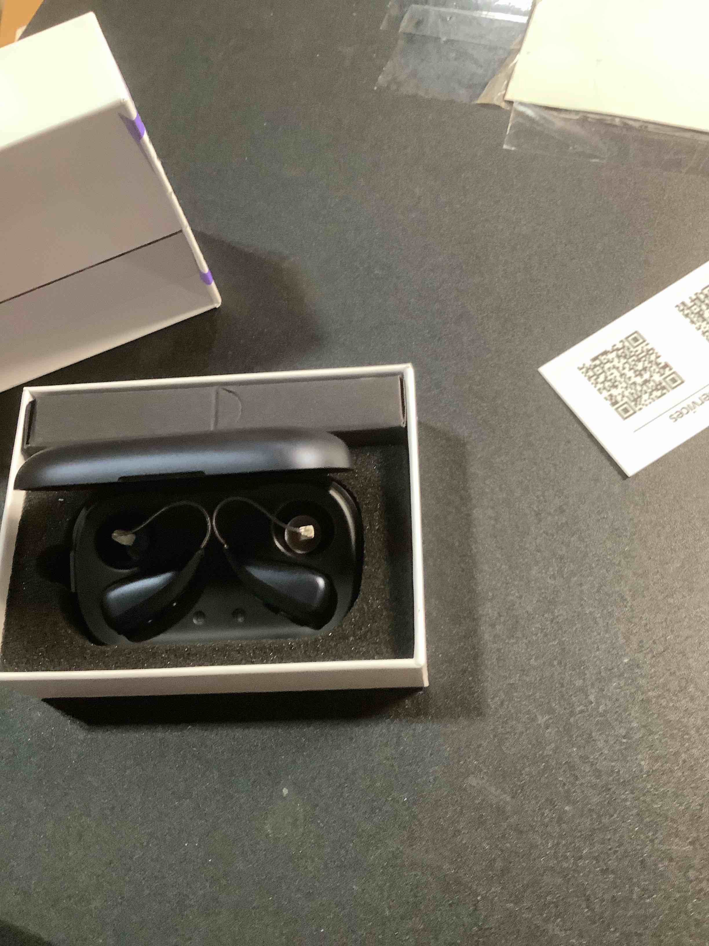 Condition photo showing Good Condition for Hearing Aids for Seniors, Rechargeable OTC Hearing Aids for People with Hearing Loss, 32 Channels Dual Microphone Noise Cancelling Hearing Aid, 5 Volume, Standby 144h (Dark Blue)