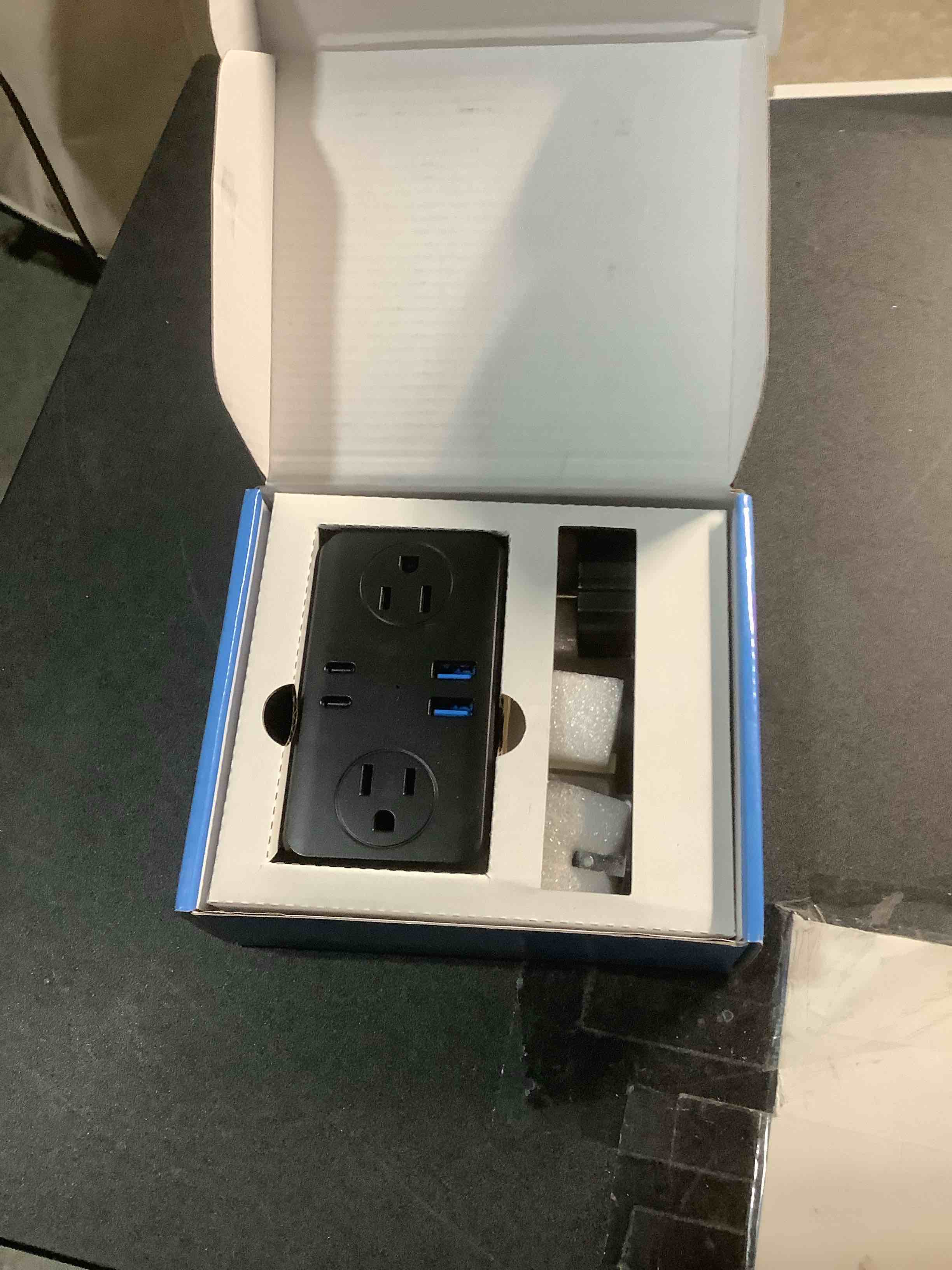 Condition photo showing Good Condition for European Travel Plug Adapter, EU/UK/US Travel Plug Adapter Power Strip, 6 AC Outlets, 4 USB Ports (2 USB C), 3ft Wrapped Around Extension Cord, Compact for Travel, Black All Europe-Black