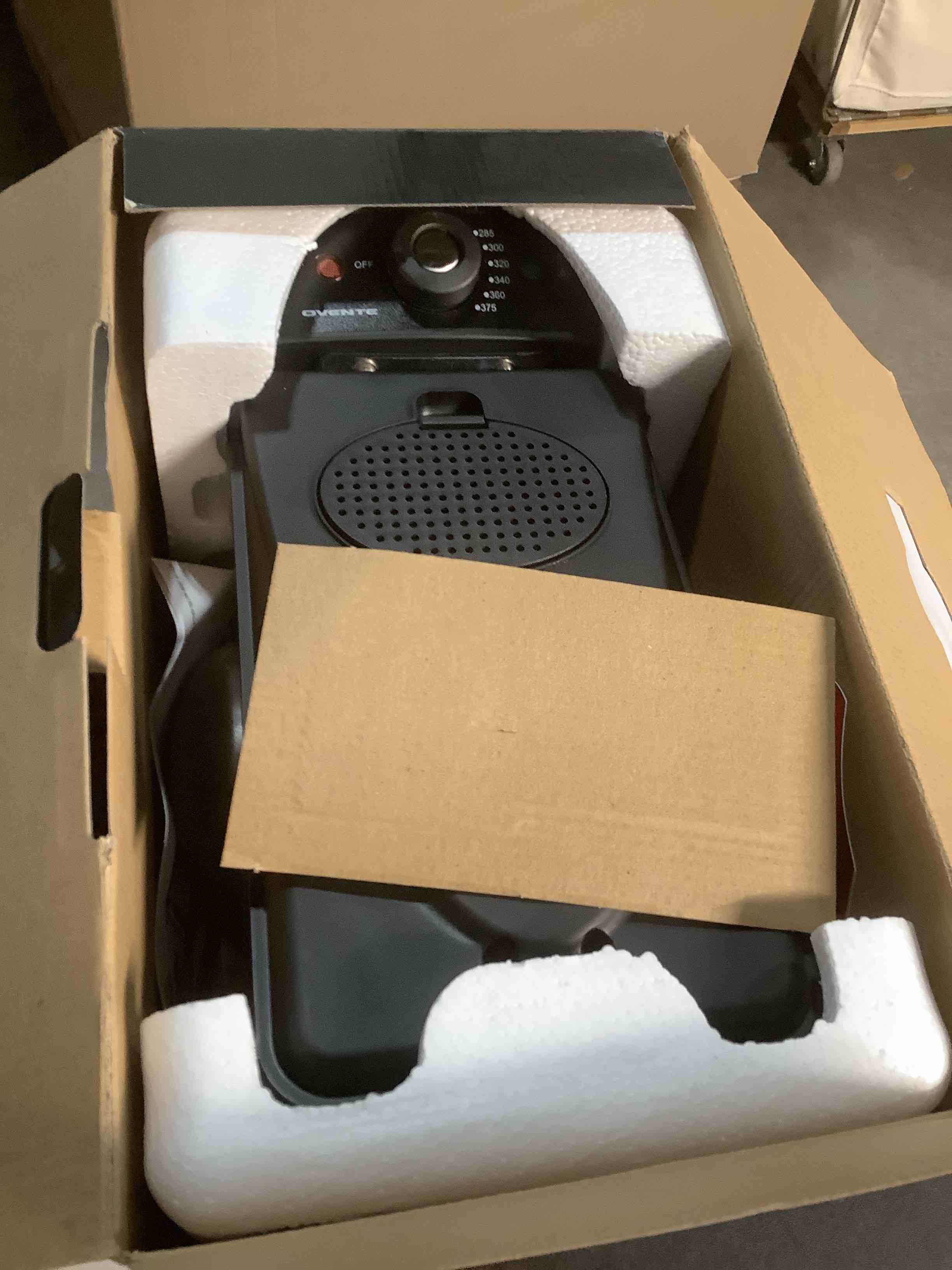 Condition photo showing Good Condition for OVENTE Electric Deep Fryer 2 Liter Capacity, 1500 Watt Lid with Viewing Window and Odor Filter, Adjustable Temperature, Removable Frying Basket and Easy to Clean Stainless Steel Body, Silver FDM2201BR FDM2201BR - Silver