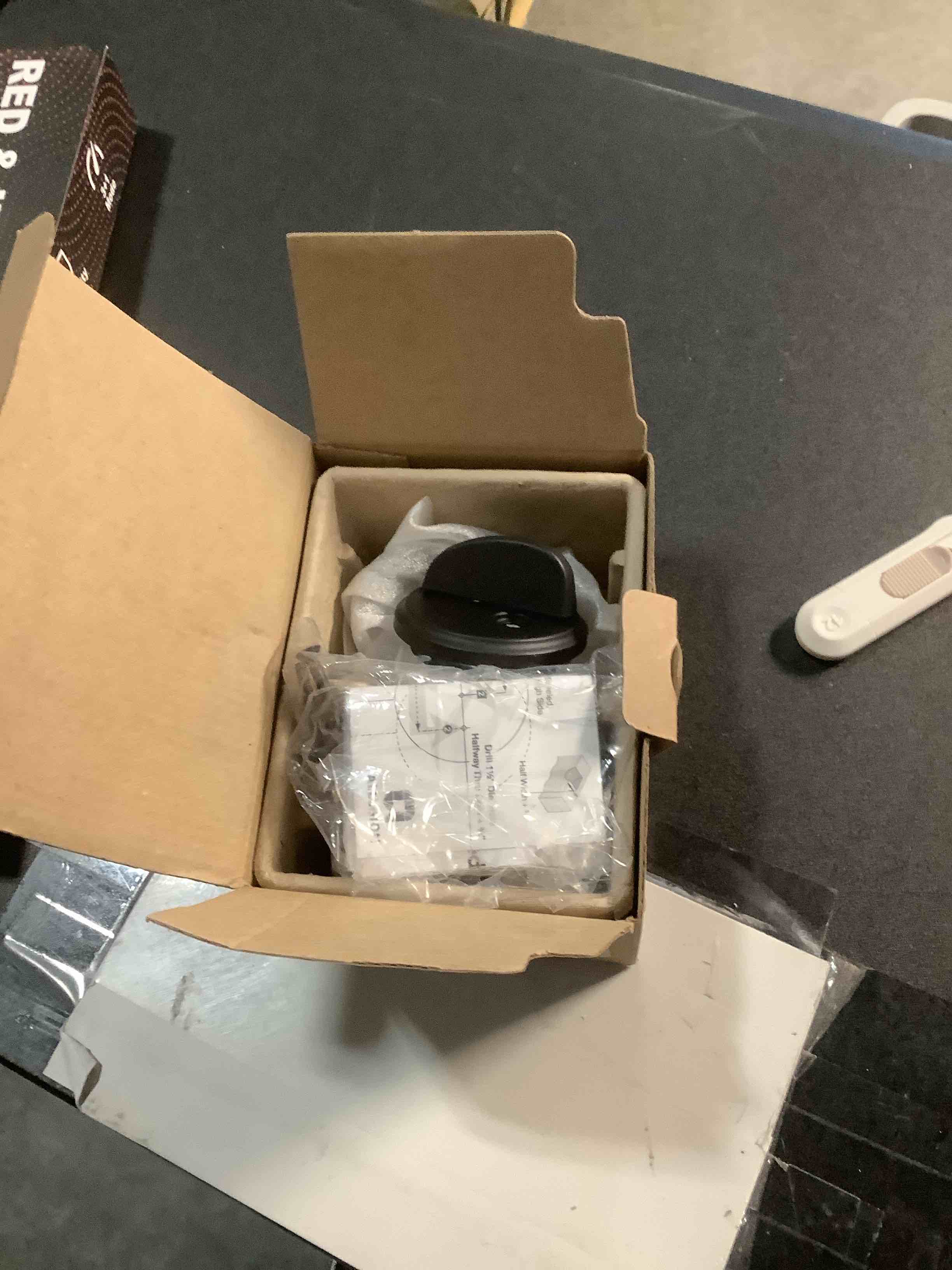 Condition photo showing Good Condition for Schlage B81 622 Deadbolt with Standard Trim, Non-Keyed One Sided Deadbolt, Highest Residential Security, Matte Black Matte Black W/Exterior Plate