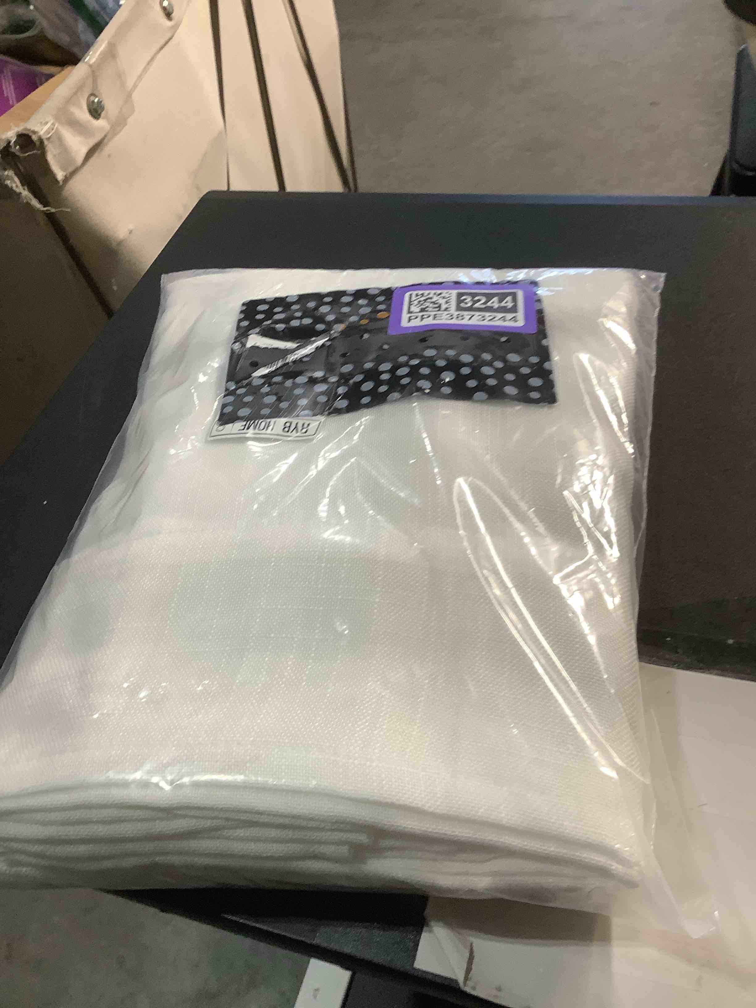 Condition photo showing Good Condition for RYB HOME White Curtains & Drapes - Linen Textured Semi Sheer Curtains Privacy Panels for Living Room Bedroom Dining Bathroom Farmhouse Large Window Decor, W 70 x L 63, 2 Pcs 70"W x 63"L (Pack of 2) White