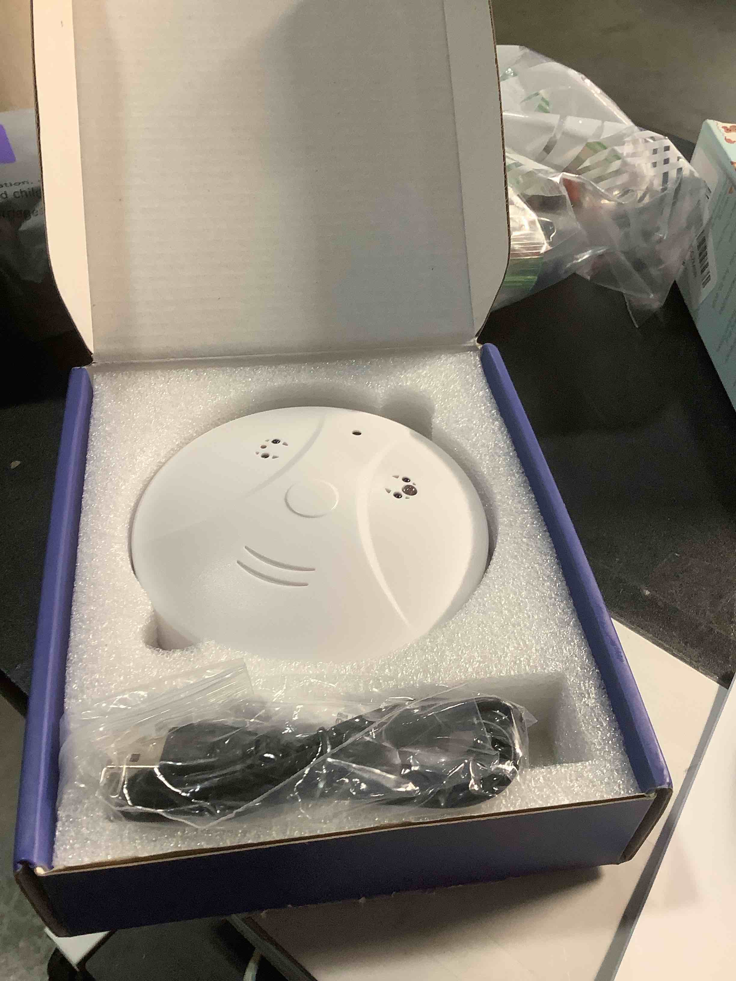 Condition photo showing Good Condition for SIMILAR PRODUCT Smart 1080P Mini Smoke Camera WiFi Baby Monitor Security Video Hidden Nanny Camera Night Vision Motion Detection with App Live Feed