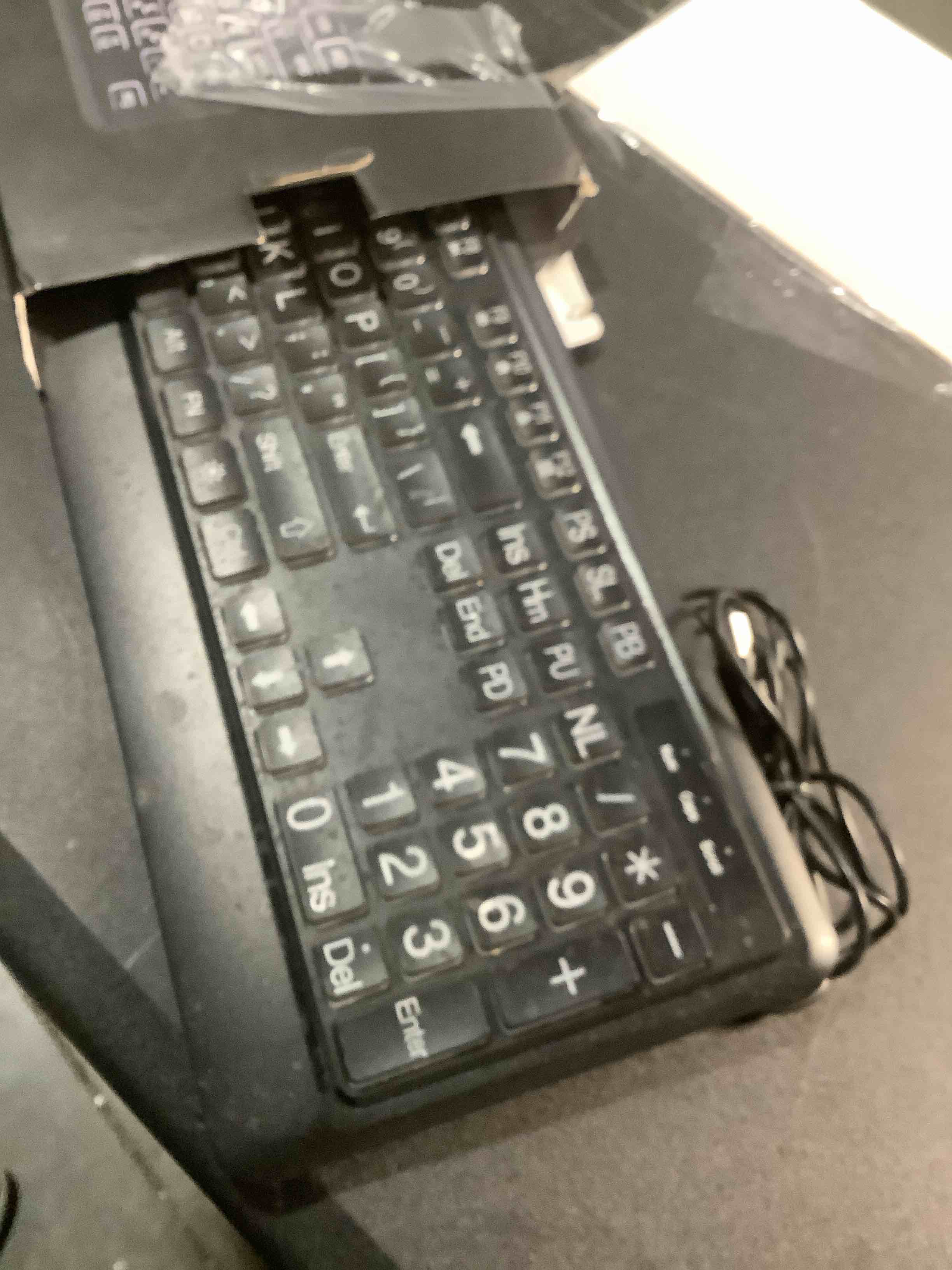 Condition photo showing Good Condition for Large Print Backlit Keyboard, USB Wired Computer Keyboard, Full Size Keyboard with White Illuminated LED Compatible for Windows Desktop, Laptop, PC, Gaming, Black