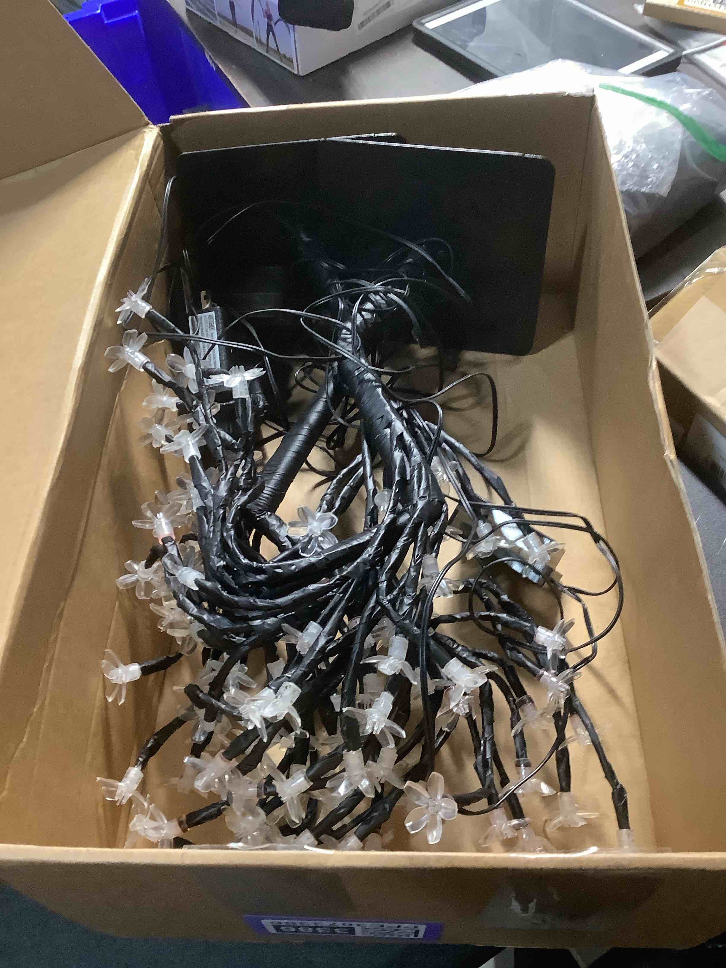 Condition photo showing Good Condition for 2pcs 48 LED Artificial Lighted Cherry Blossom Tree - Cherry Blossom Bonsai Tree 16 Color-Changing Metal Base Night Lights for Christmas Wedding Party 48L-RGB2