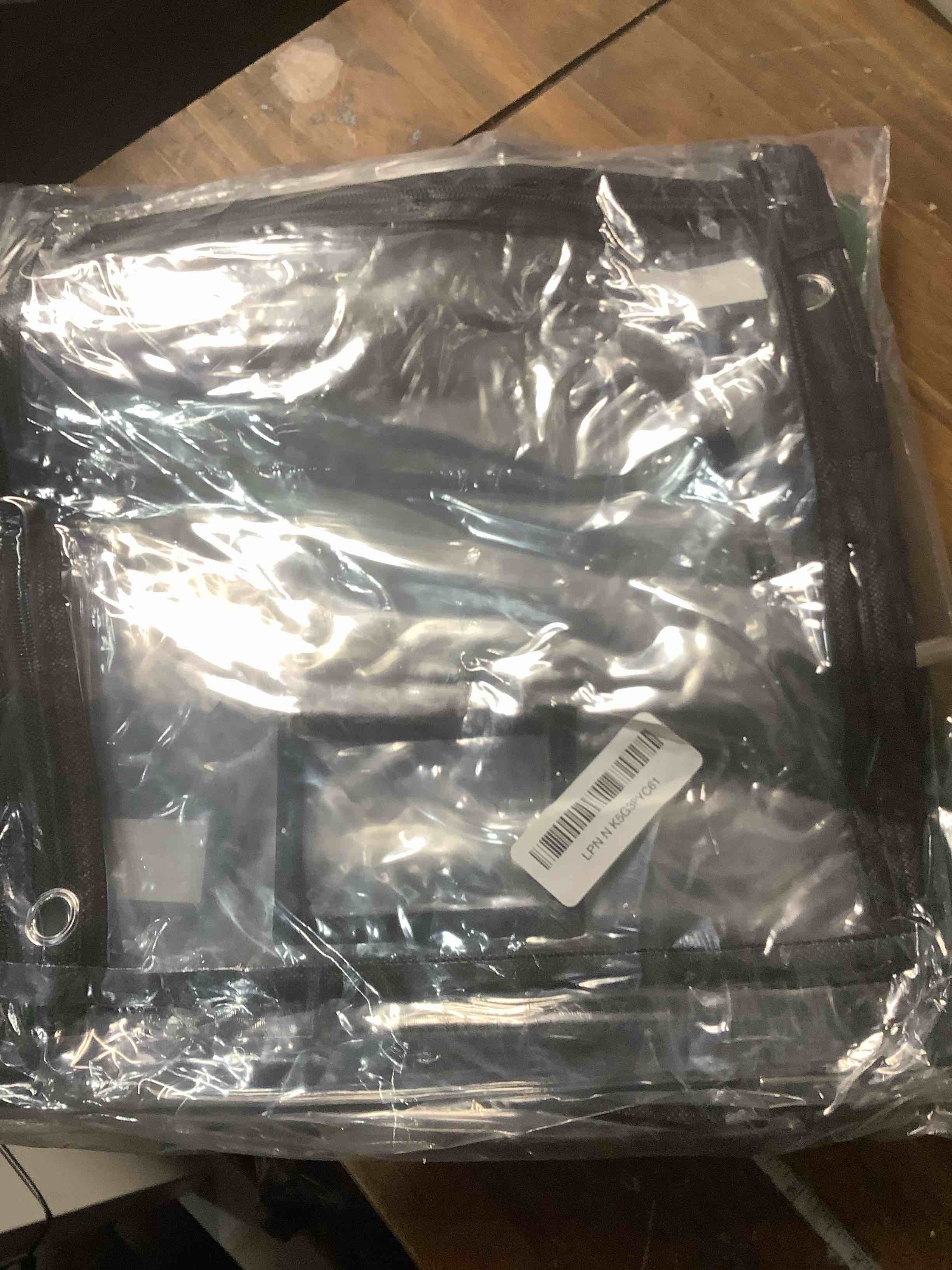 Condition photo showing Good Condition for SLEEPING LAMB 6 Packs Clear Dance Garment Bags for Dancers with 4 Pockets, 40" Kids Dance Costume Garment Bag for Travel and Dance Competition, Hanging Clothes Storage for Dress, Uniform, Black 6 Packs Black