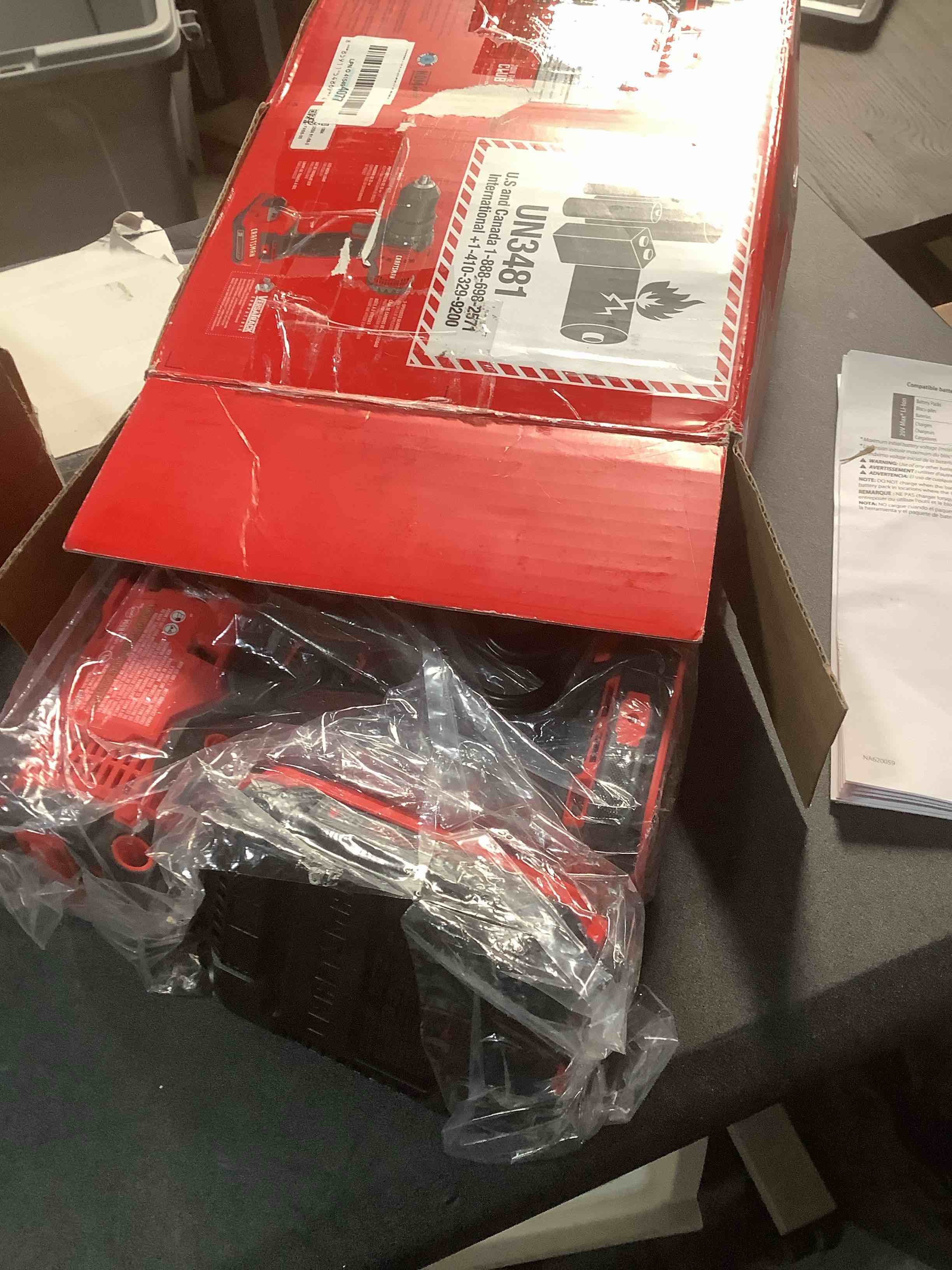 Condition photo showing Good Condition for CRAFTSMAN V20 Cordless Drill/Driver Kit, 1/2 inch, Battery and Charger Included (CMCD700C1) Drill Kit Kit