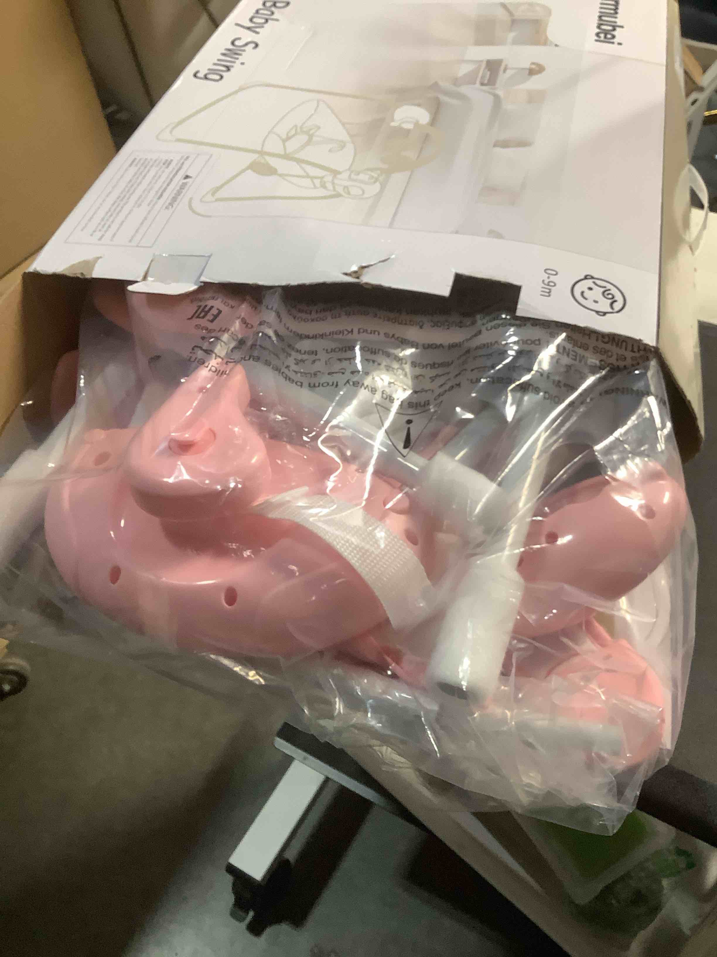 Condition photo showing Good Condition for Portable Baby Swing for Infants, Compact & Foldable Infant Swing with 5-Speed Swing,Music, Timer, Cushioned Seat, Battery Operated, 0-9 Months 6-20 lbs,SG2402 Pink