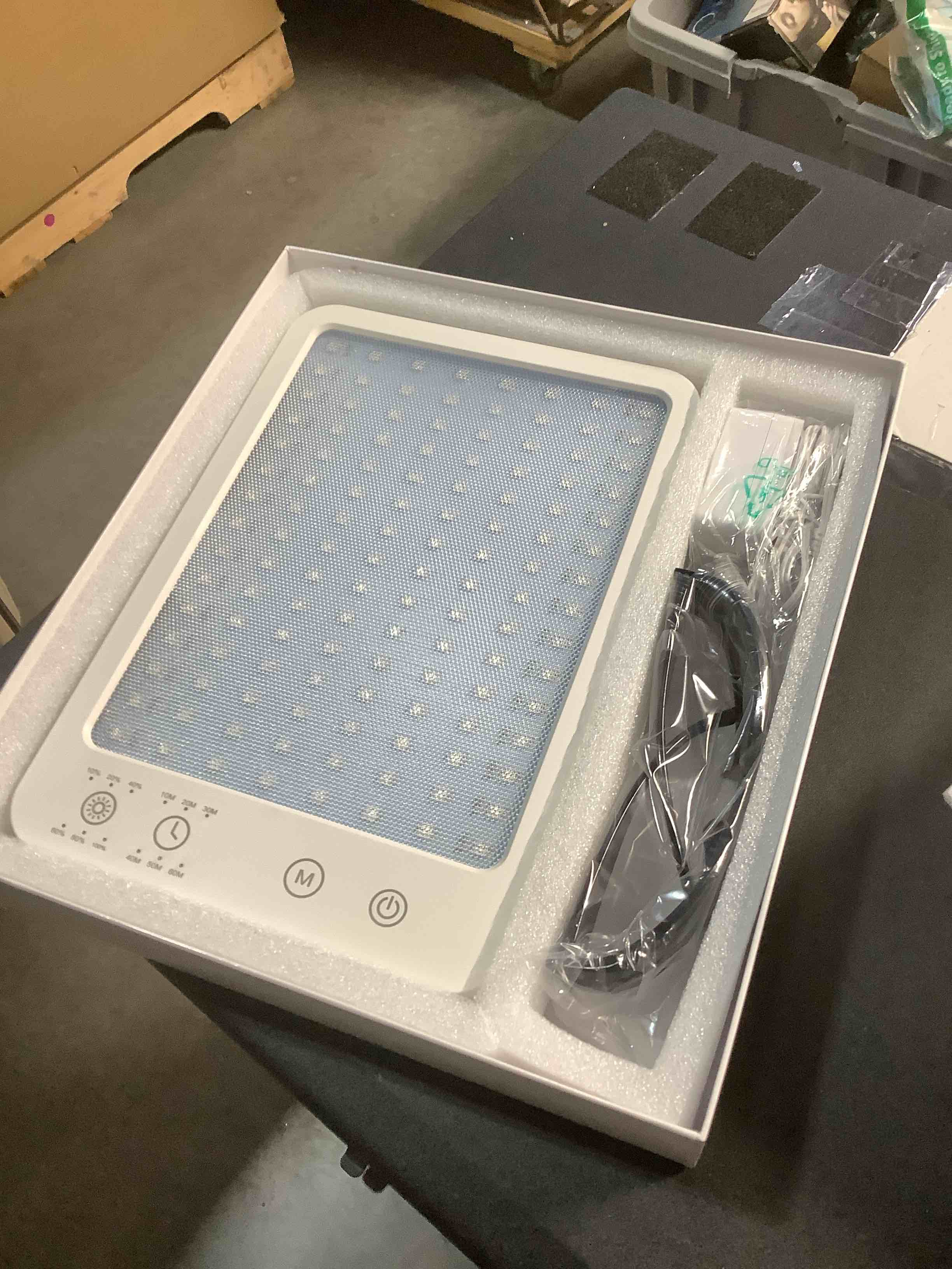 Condition photo showing Good Condition for Red Light Therapy for Face Body, Red Light Panel with Adjustable Stand, 660nm and 850nm Near Infrared Therapy Lamp with 3 Modes, 6 Adjustable Brightness and Timer, Home and Travel Use,Gift for Women White