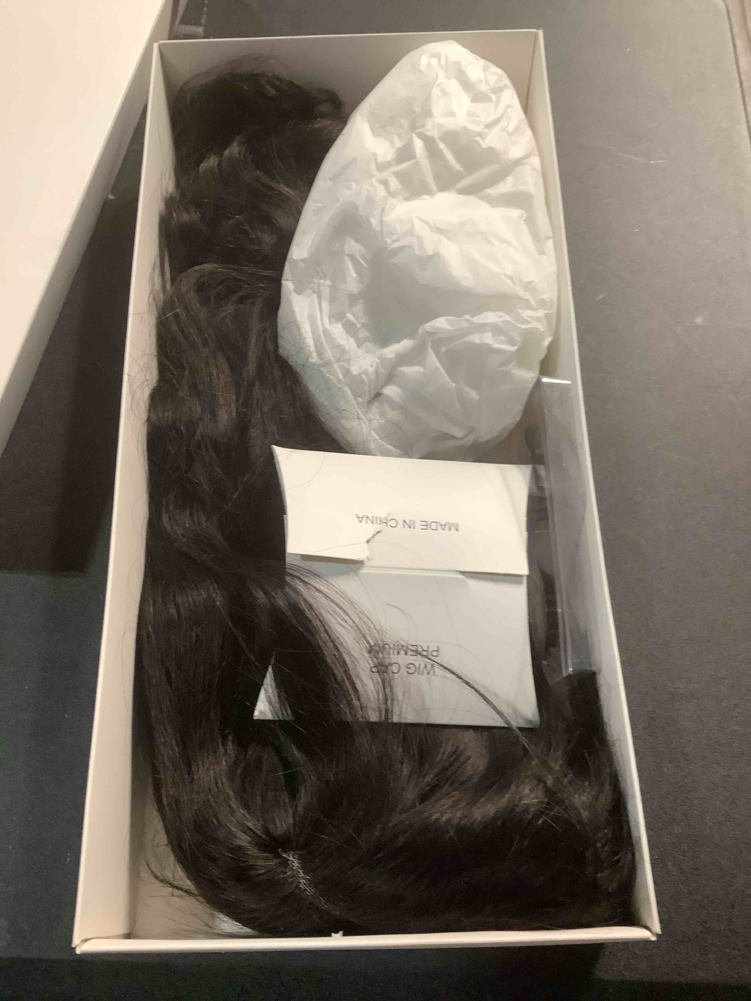 Condition photo showing Good Condition for FAVE 18 Inches Human Hair Wigs With Bangs 1×3 Lace Top Wig with Bangs Brazilian Virgin Human Hair Wig for Women Natural Wave Wig Wear And Go