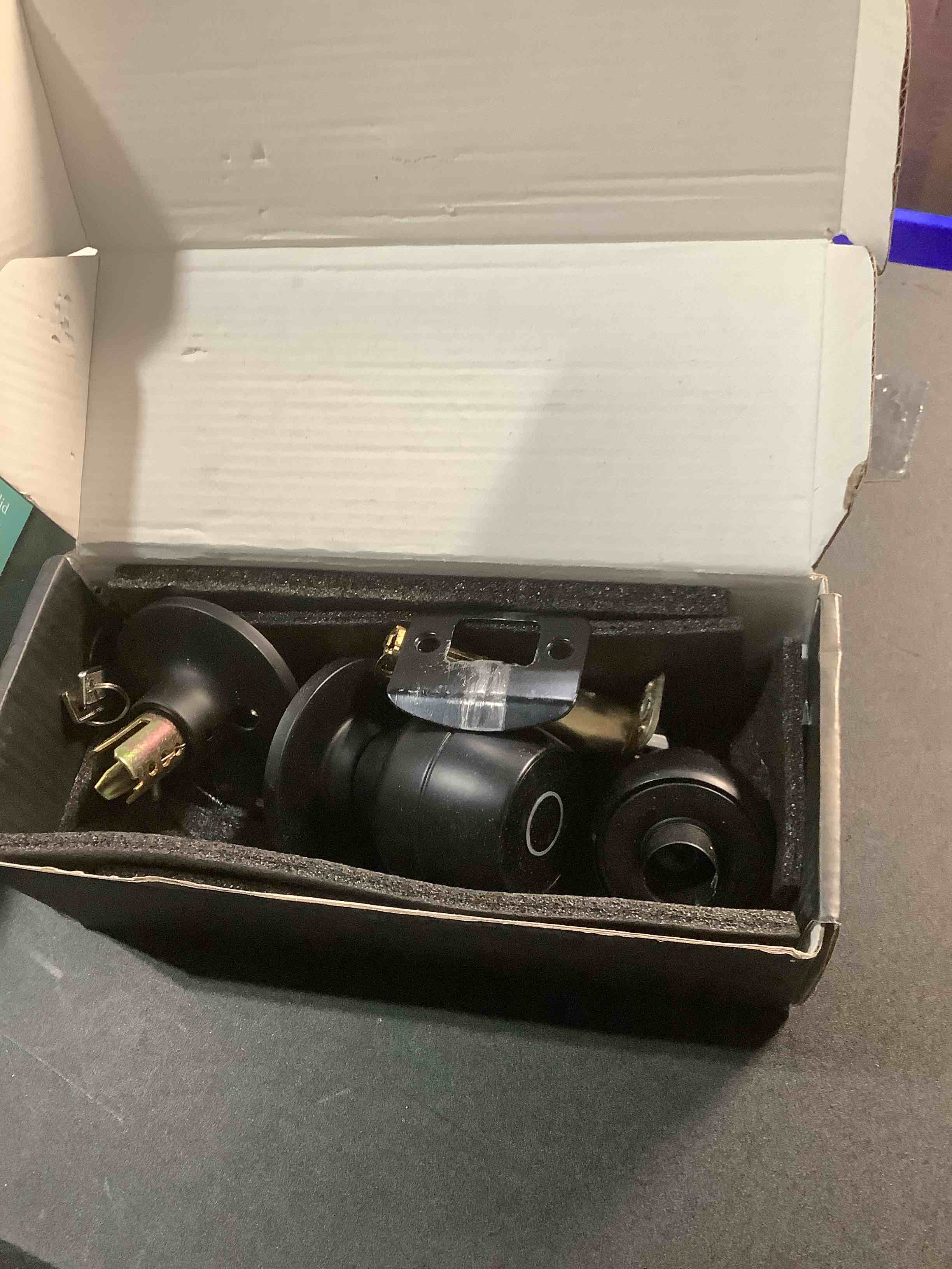 Condition photo showing Good Condition for Fingerprint Door Lock?Fingerprint and Keypad Input Smart Door knob, App Controlled Biometric Door Lock, Keyless Entry, Bedroom, Office, Hotel, Apartment Auto Door knob(Matte Black)-HL-3 Black&Password