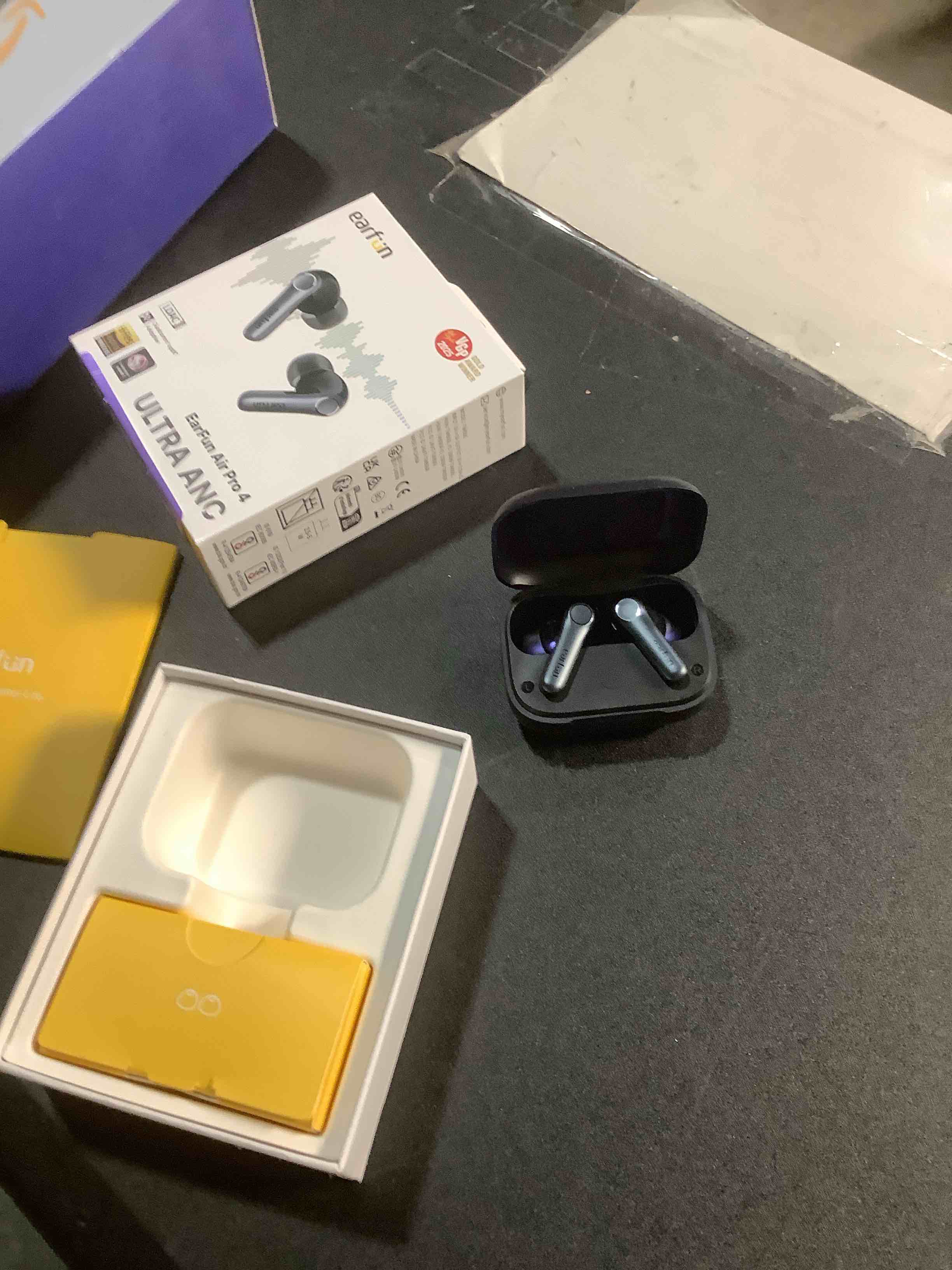 Condition photo showing Good Condition for EarFun Air Pro 4 Adaptive Hybrid Noise Canceling Wireless Earbuds, Qualcomm Snapdragon Sound, aptX™ Lossless, 6 Mics AI CVC 8.0 Call, LDAC Hi-Res Audio, 52H Playtime, Bluetooth 5.4, in-Ear Detection Black
