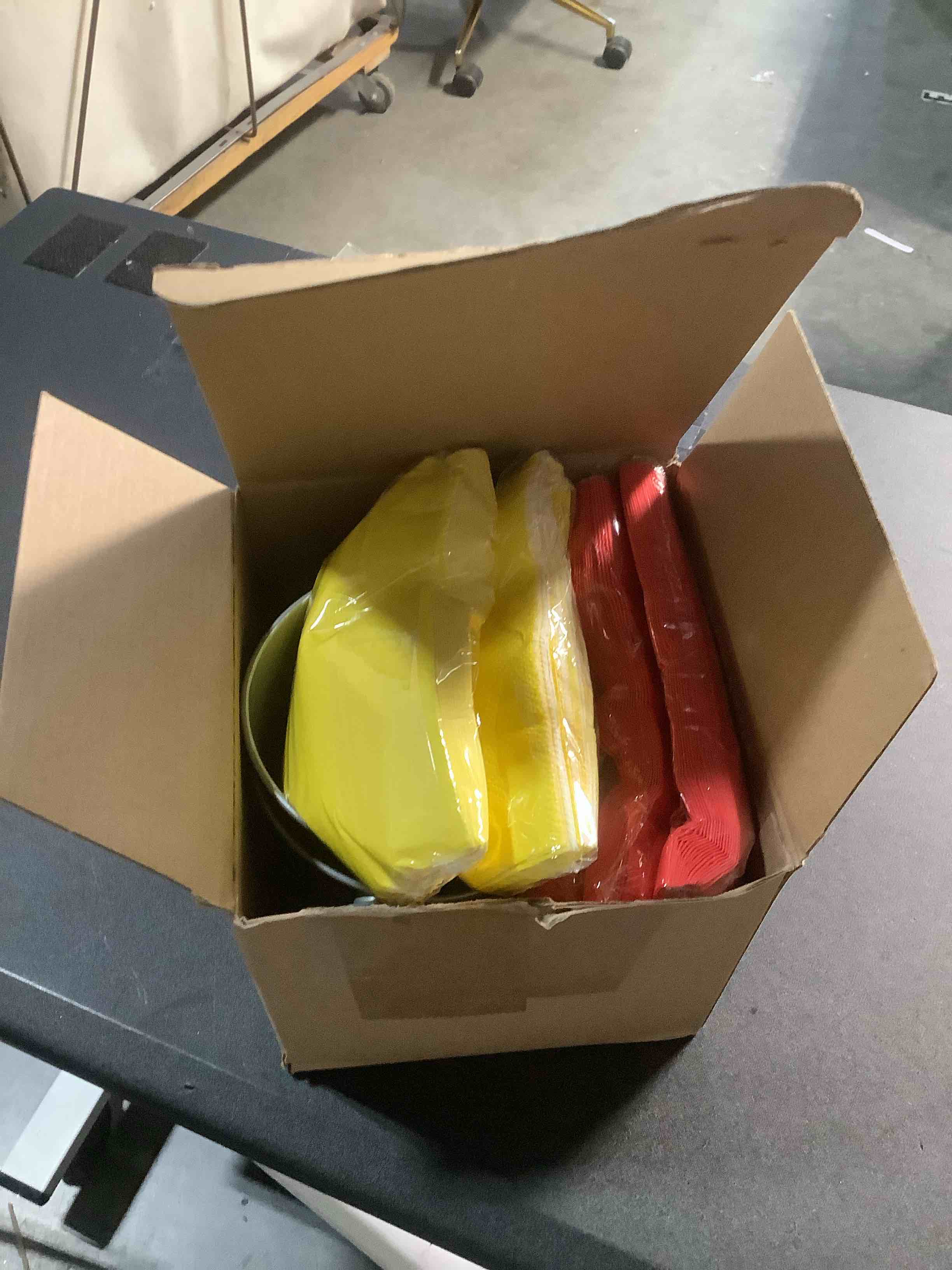 Condition photo showing Good Condition for Nuogo 2 Set Football Party Decoration The Original Penalty Flags Sign with 2 Metal Pails Challenge Flag for Football Party Stylish Style