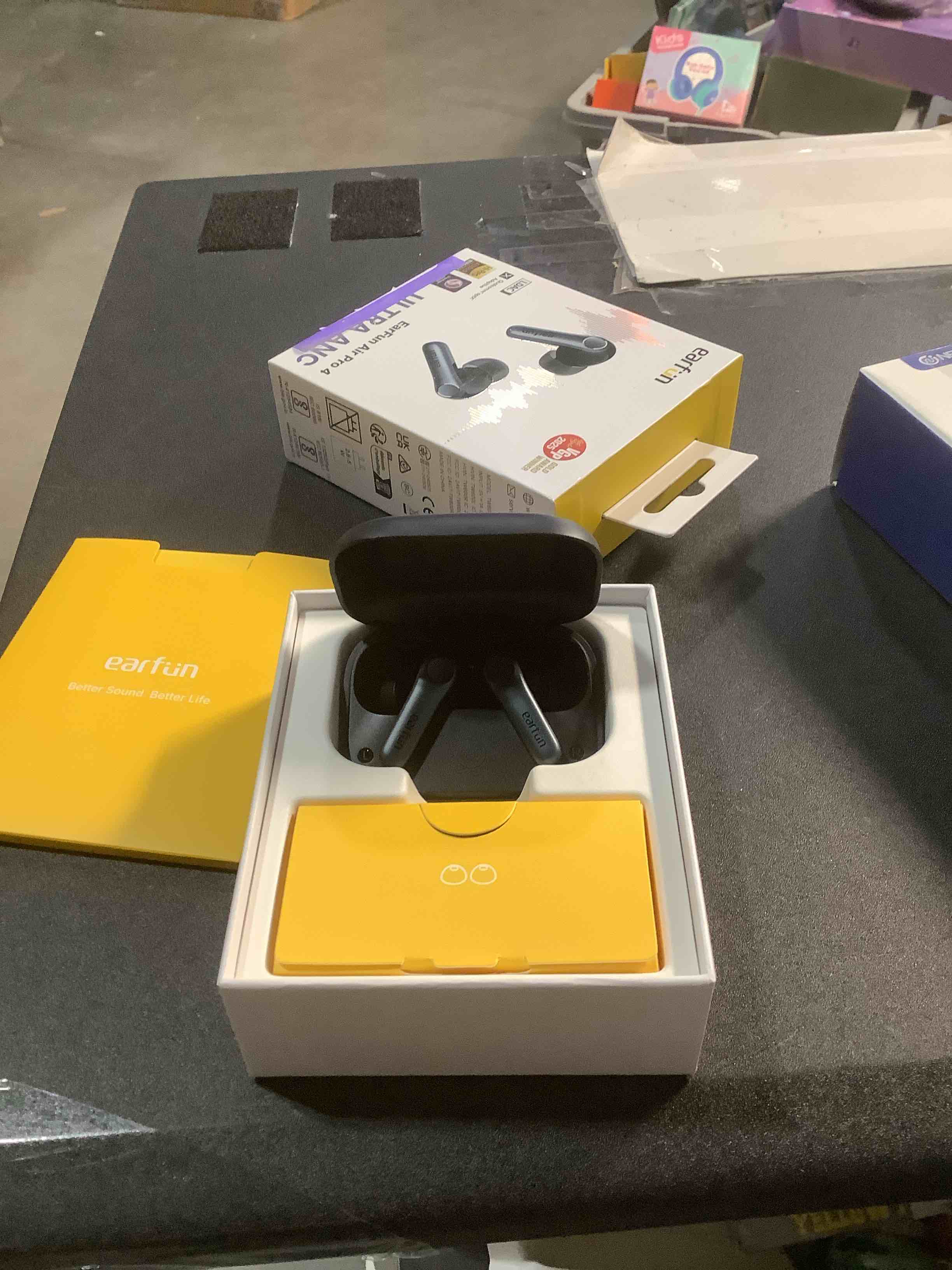 Condition photo showing Good Condition for EarFun Air Pro 4 Adaptive Hybrid Noise Canceling Wireless Earbuds, Qualcomm Snapdragon Sound, aptX™ Lossless, 6 Mics AI CVC 8.0 Call, LDAC Hi-Res Audio, 52H Playtime, Bluetooth 5.4, in-Ear Detection Black