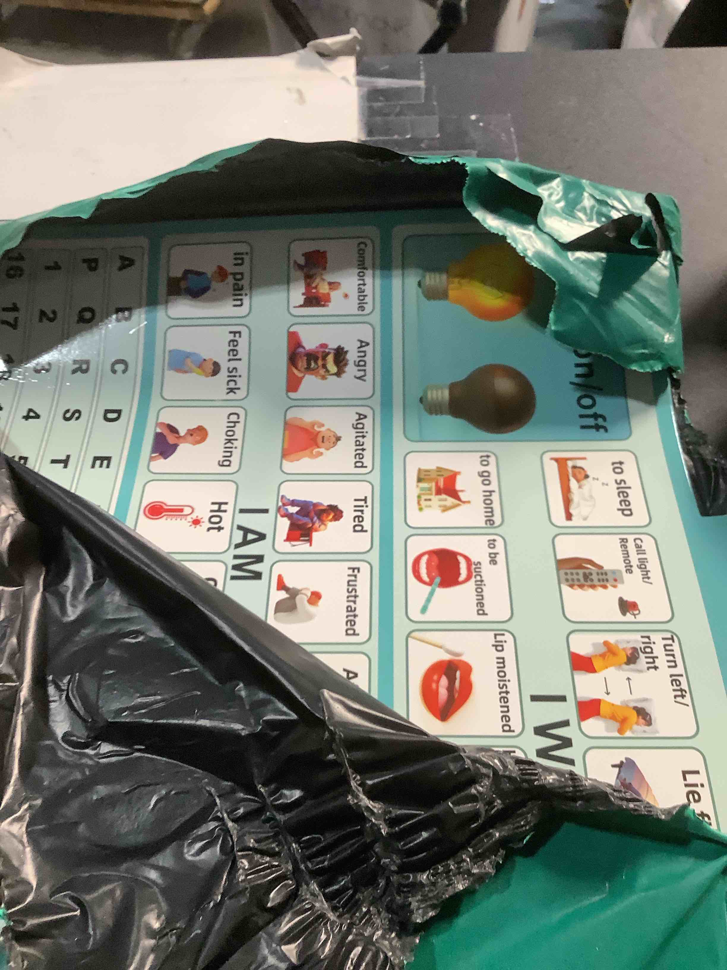 Condition photo showing Good Condition for 4 Pcs 15''x 11''Nonverbal Communication Board,for Patient?Stroke Therapy Equipment for Adults?AAC Device for Autism?Communication Board for Nonverbal People A4