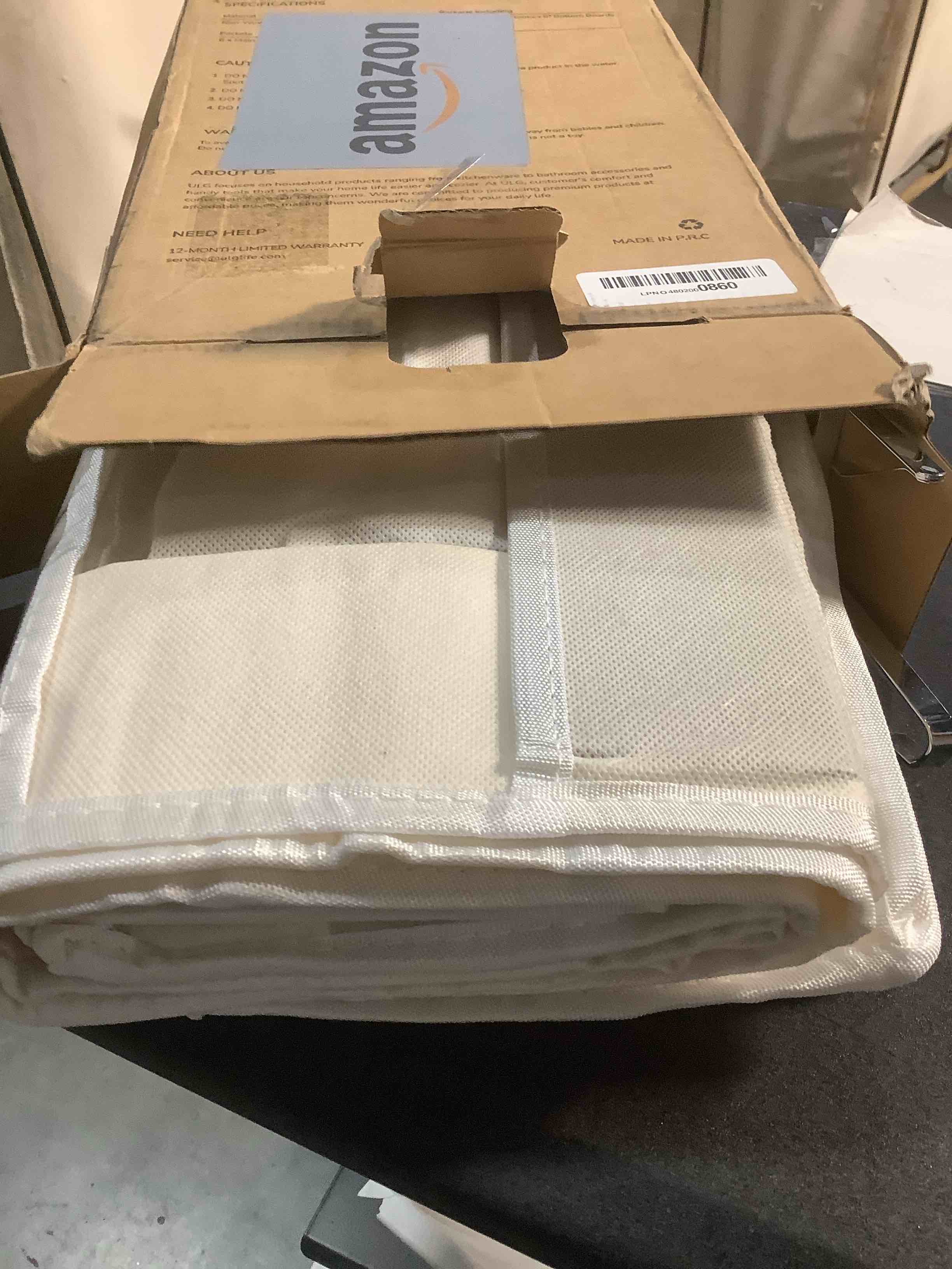 Condition photo showing Good Condition for ULG Over The Door Organizer with 6 Large Pockets 12 Side Pockets, 50lbs Weight Capacity Door Hanging Organizer for Bedroom, Bathroom, Pantry, Nursery Storage, Beige Ivory 1 Pack