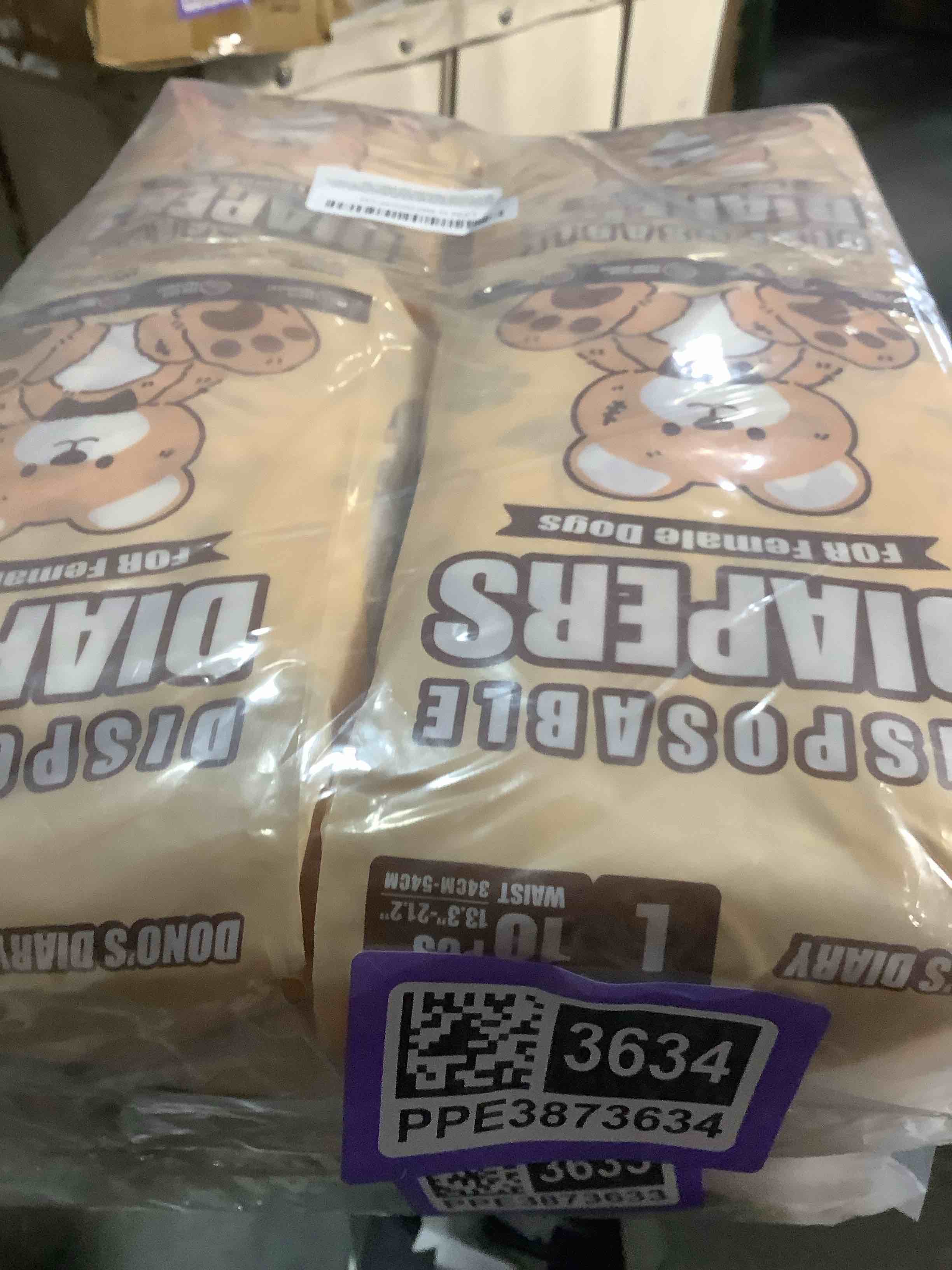 Condition photo showing New/Like New for Dono Dog Diapers Female-40PCS, Disposable Pull it Up Diapers for Dogs Female with 360° Stretchy Waist, Diapers for Doggie in Heat Period, Super Absorbent Leak-Proof Puppy Diaper for Dogs, Elderly L (Waist13.3"-21.2") 40.0