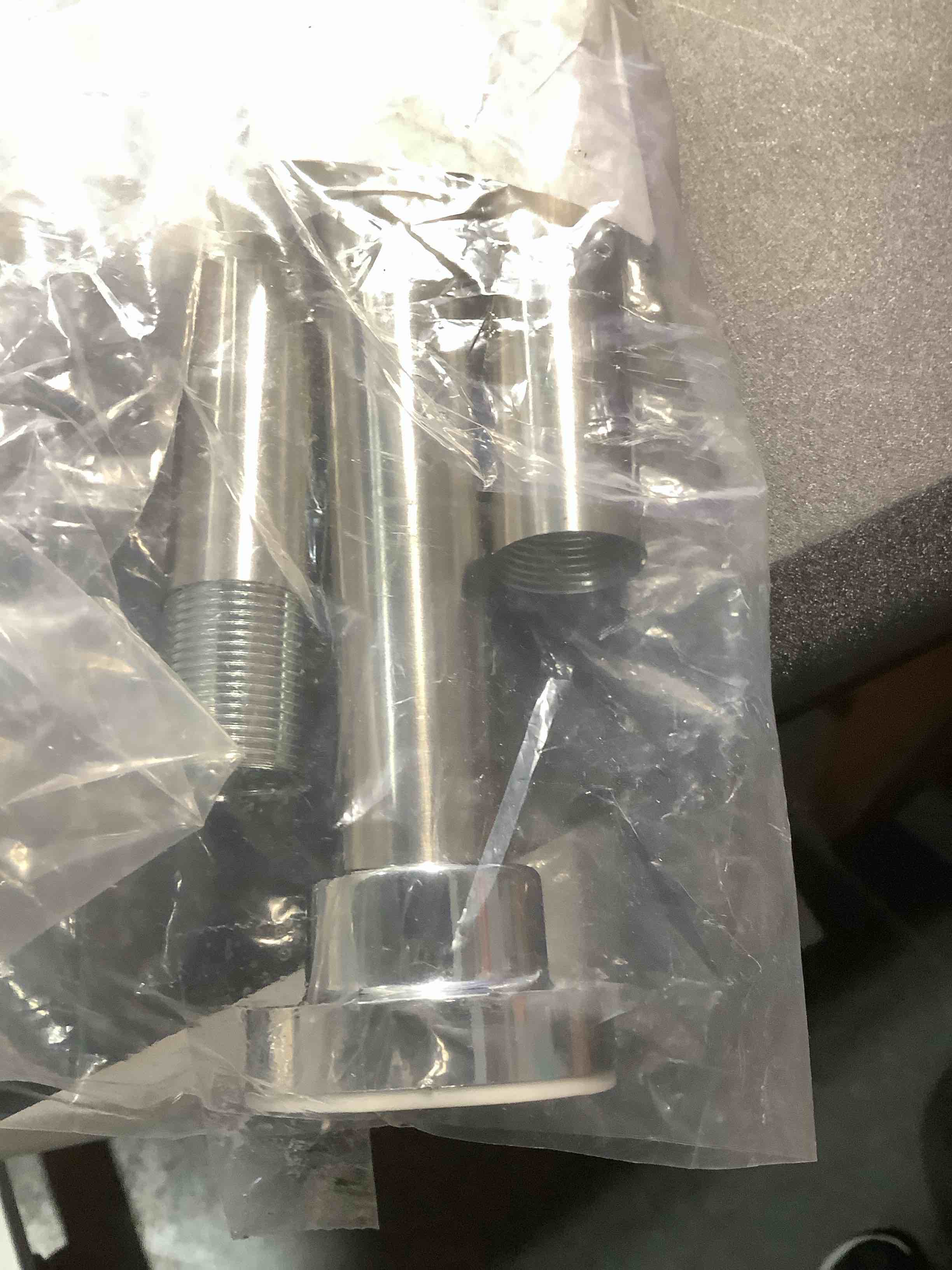 Condition photo showing Good Condition for Shower Curtain Rod, 1" Diameter Heavy Duty Tension Shower Rod, Non Slip Adjustable 28-74 inch No Drilling Shower Curtain Rods Spring Tension For Bathroom, Shower Stall, No Rust, Silver 28-74 Inches Silver