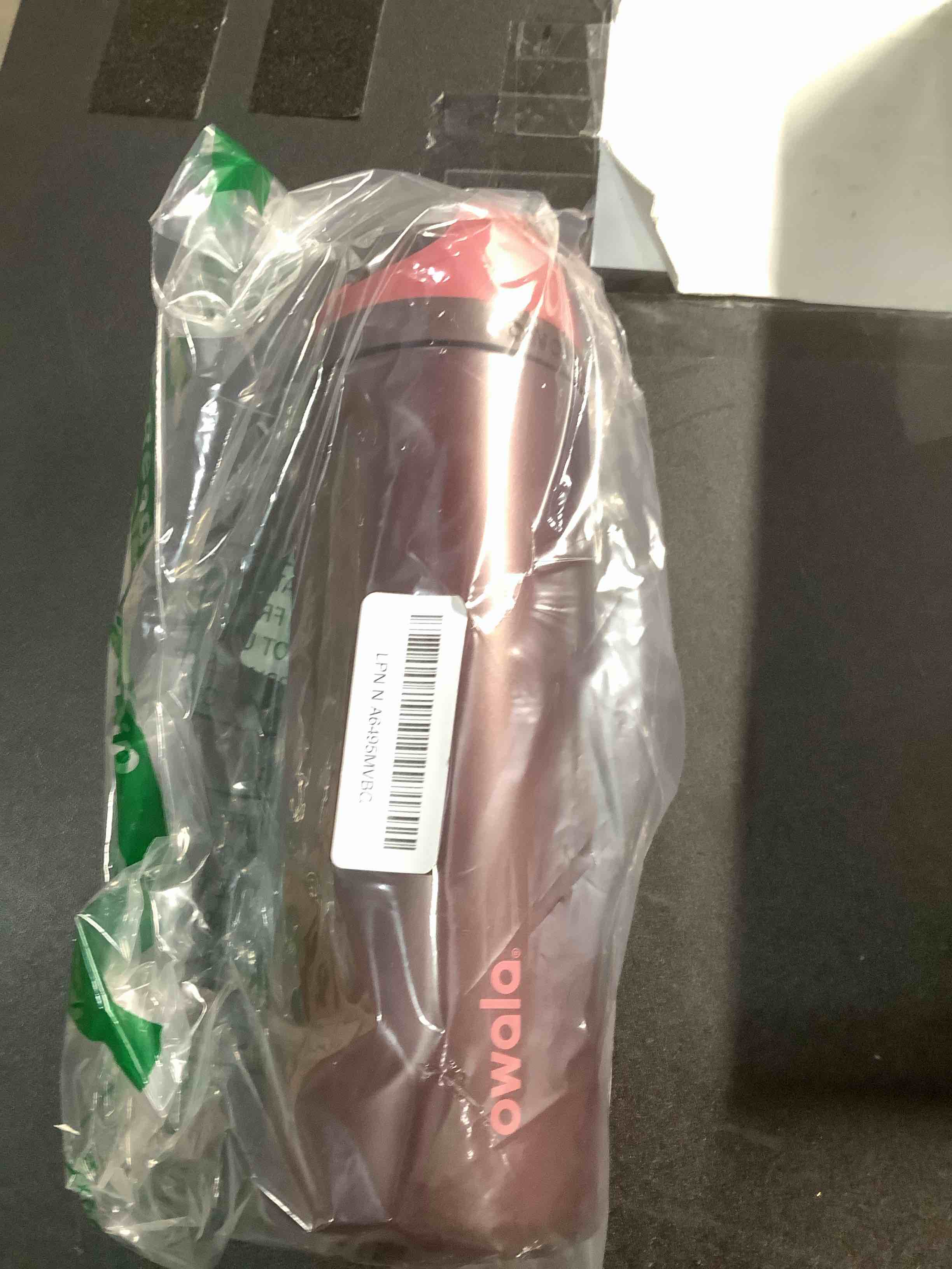 Condition photo showing Good Condition for Owala FreeSip Insulated Stainless Steel Water Bottle with Straw, BPA-Free Sports Water Bottle, Great for Travel, 24 Oz, Black Cherry Black Cherry 24 Ounces