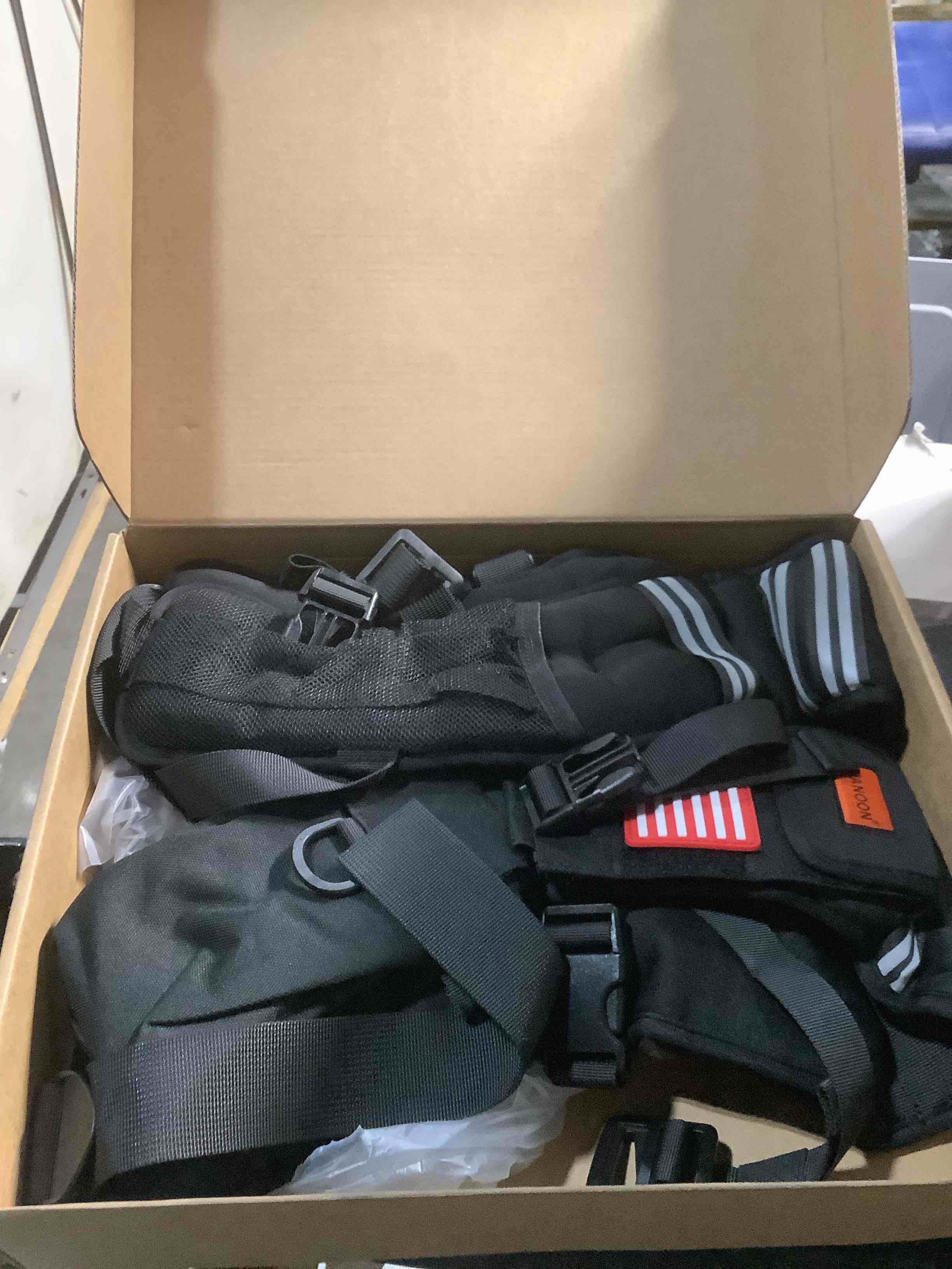 Condition photo showing Good Condition for Weighted Vest Woman & Men,8lb/12lb/16lb/20lb/30lb/40lb Plus Size Weighted Vest With Phone Pockets & Reflective Strips for Walking, Running, Hiking,Rucking, Workout, Strength Training Black 12lb