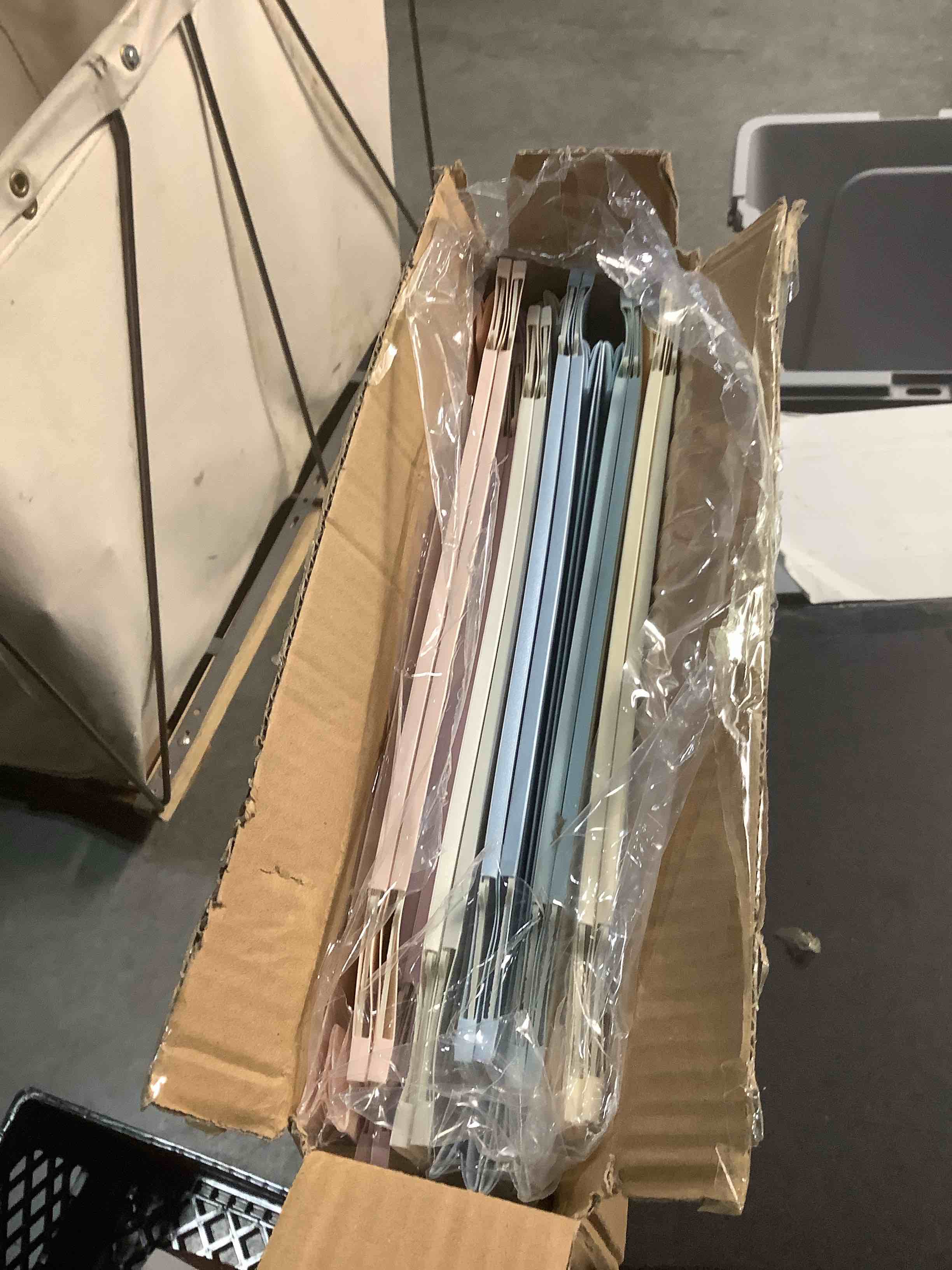 Condition photo showing Good Condition for Plastic Extra Capacity Hanging File Folder Letter Size,Expanding Hang Folder with Tab,Heavy Duty 2" Expansion Accordian Pocket,12 Pack Reinforced Pastel Color Filing Cabinet Folders,No Assembly 2 Inch Expansion 12 pack