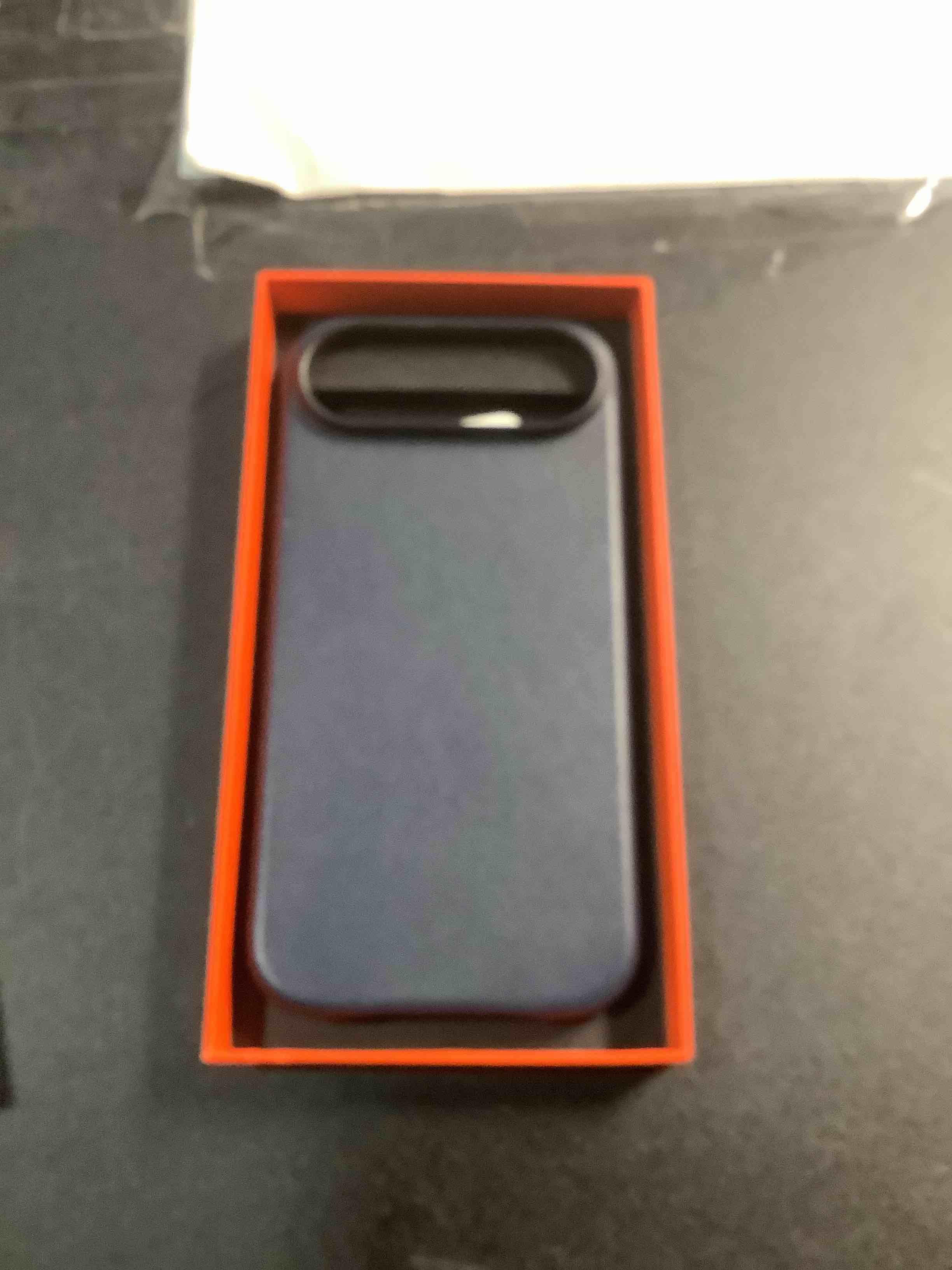 Condition photo showing Good Condition for SHIELDON Genuine Leather Case for iPhone Air 6.5 Inch 2025, Compatible with Magsafe, Magnetic Wireless Charging, Slim Fit, Non-Slip, Anti-Scratch, Shockproof, Metal Button, Camera Bezel - Navy Blue for iPhone Air Navy Blue